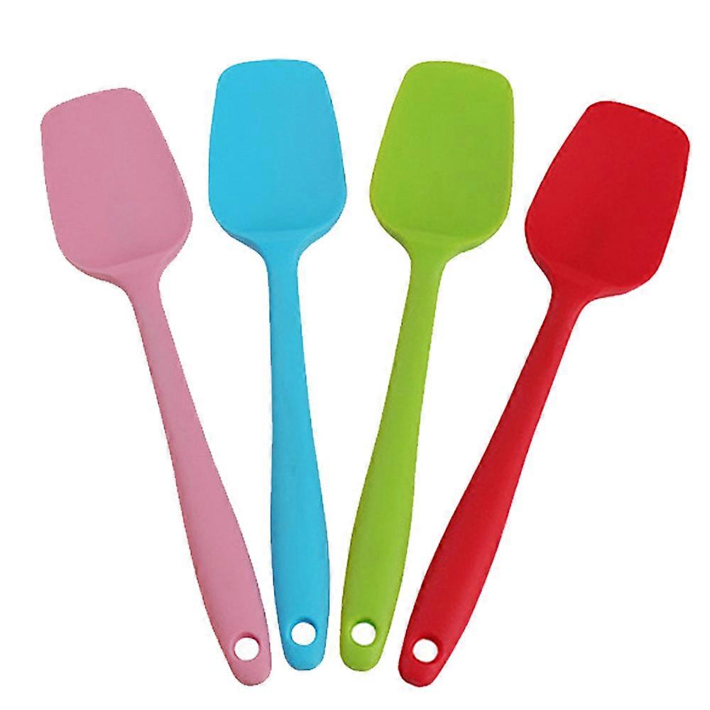 Silicone Spatulas, Heat Resistant Seamless One Piece Design Non-Stick Flexible Scrapers Baking Mixing Tool-Style1