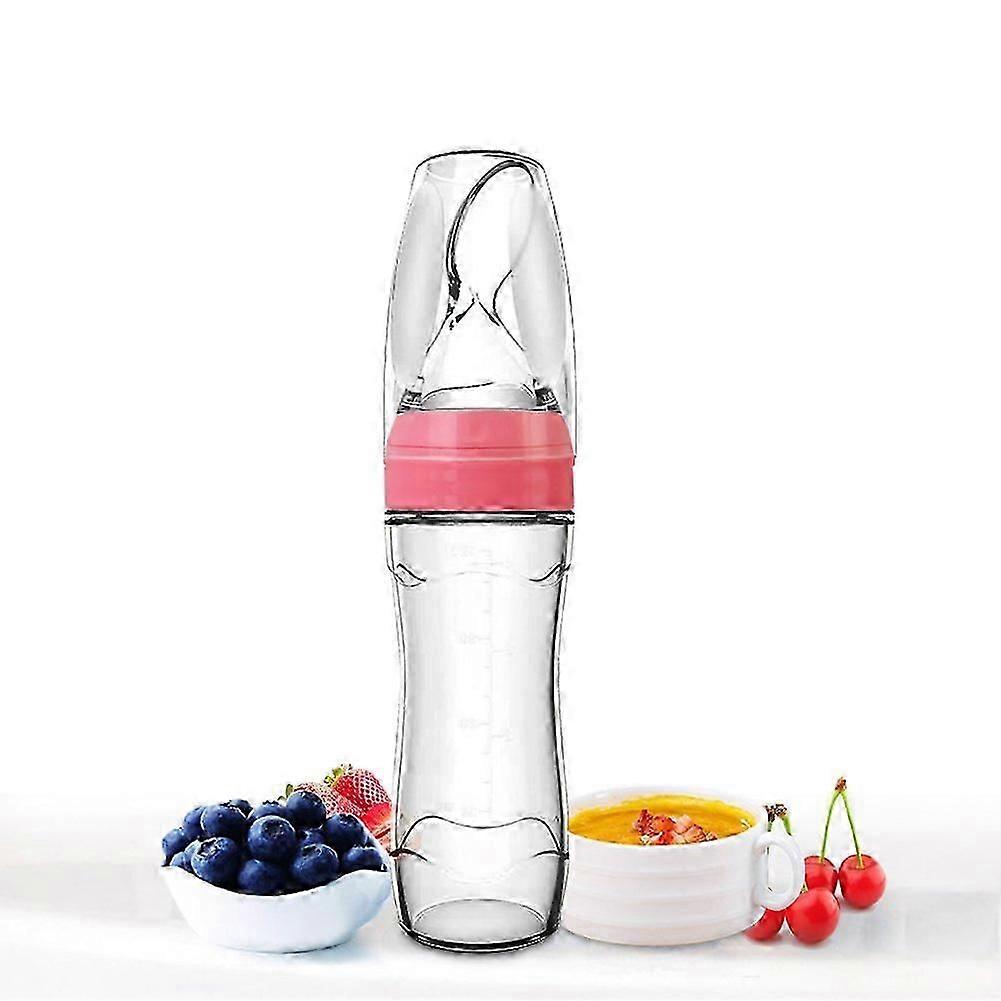 Silikonowa łyżka dozująca żywność dla niemowląt (niebieska, 4oz / 120ml, idealna dla 4 miesięcy + niemowlęta)