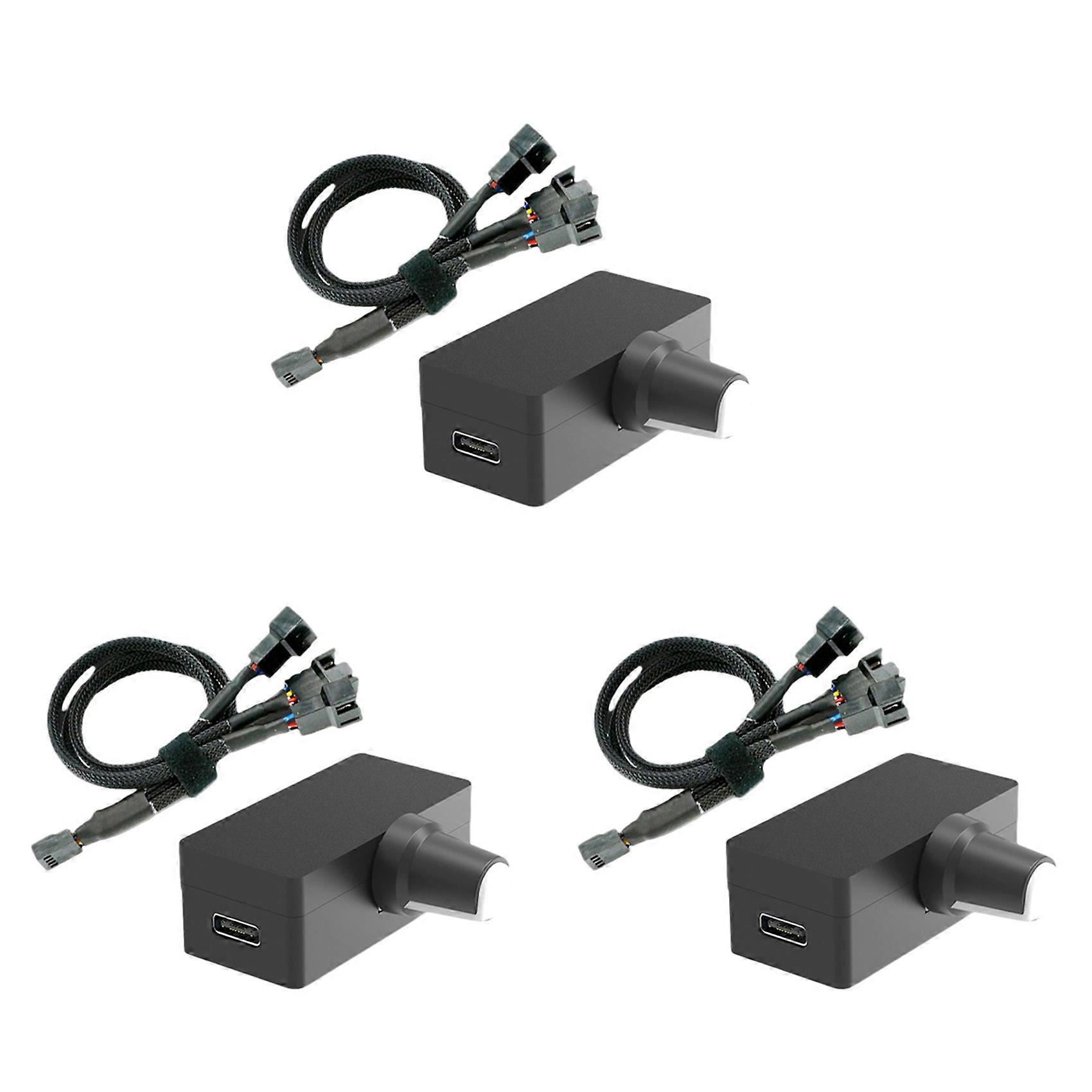 PWM Speed Controller 4Pin PWM Fan Governor USB TYPE-C Power Supply- A