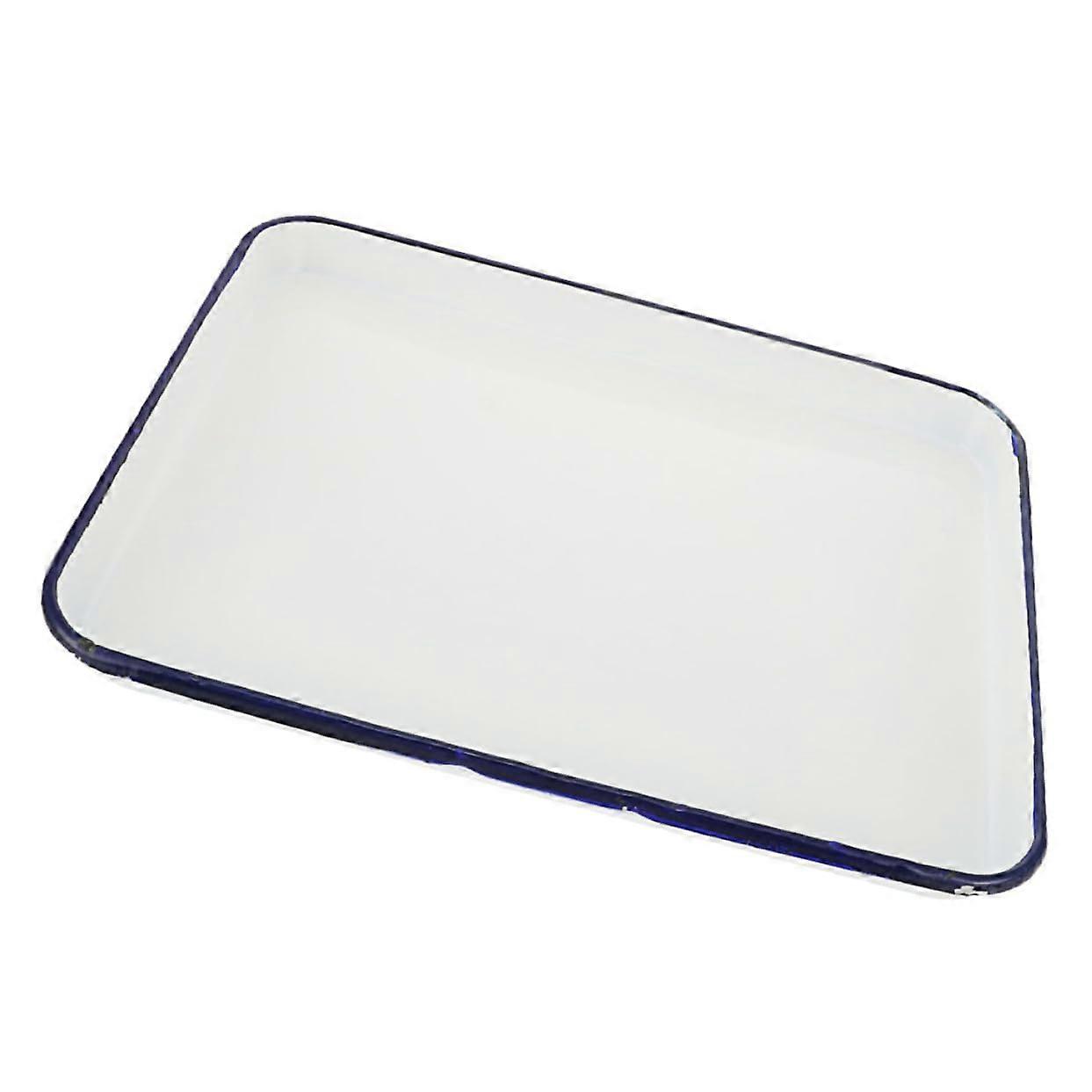 Laboratory Enamel Plate Multipurpose Serving Plate for Laboratory Events Sterilizable Enamel Plate for Home Celebrations