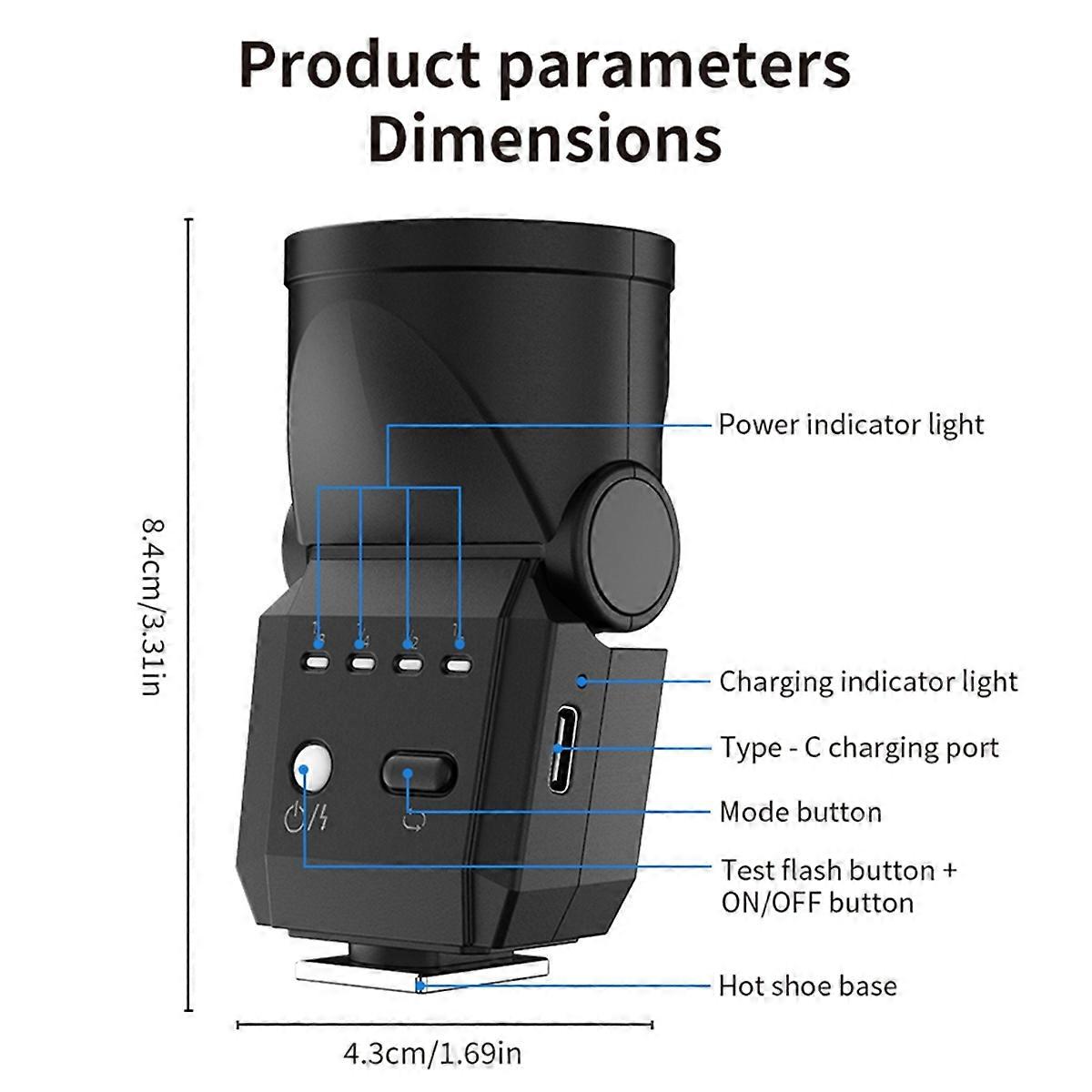Universal Retro Mini Flash Micro-Single Camera External Top Light Hot Shoe Small Photography Fill L