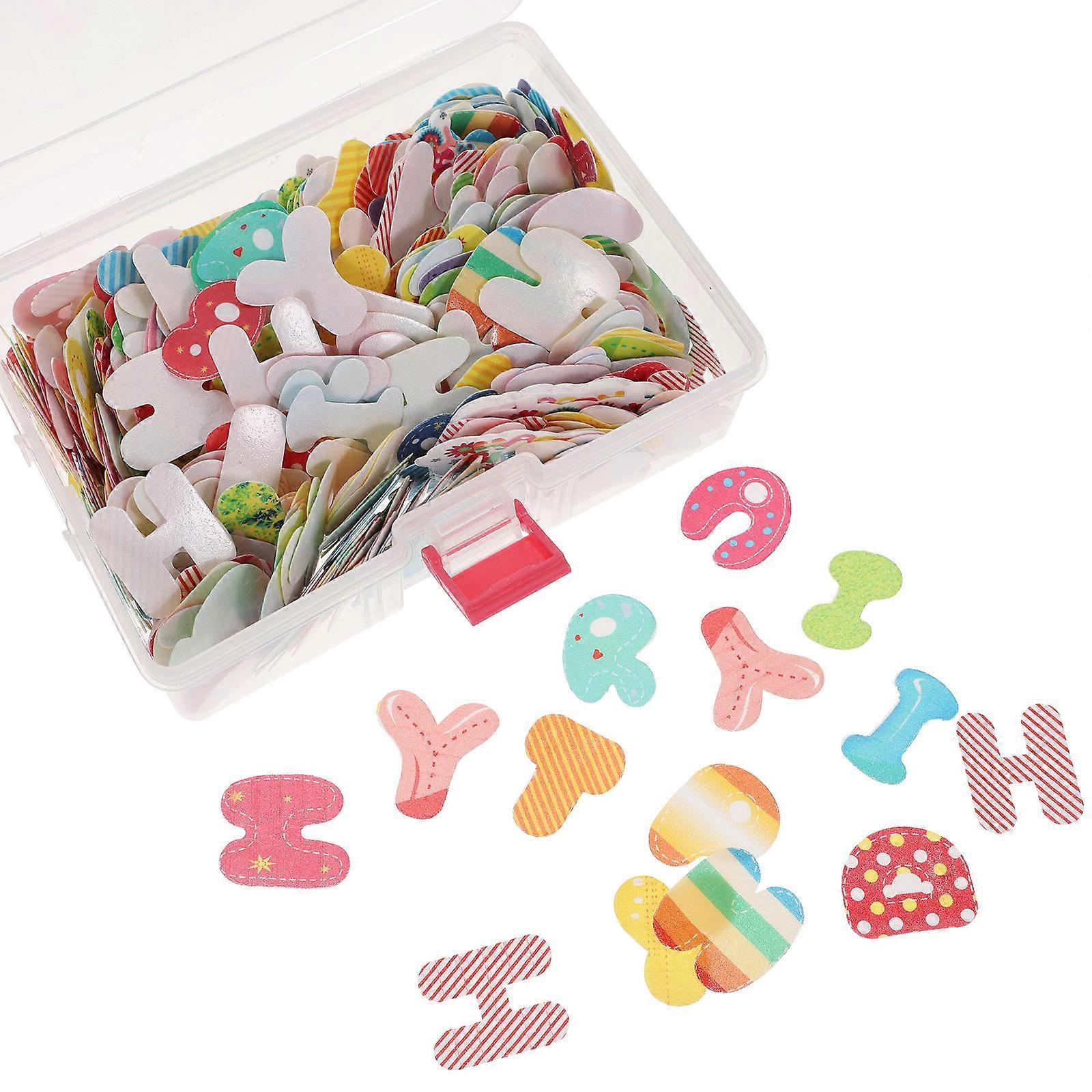 Cupcake Decors Cupcake Toppers Letter Birthday Cake Decors Party Supplies 520Pcs Assorted Color