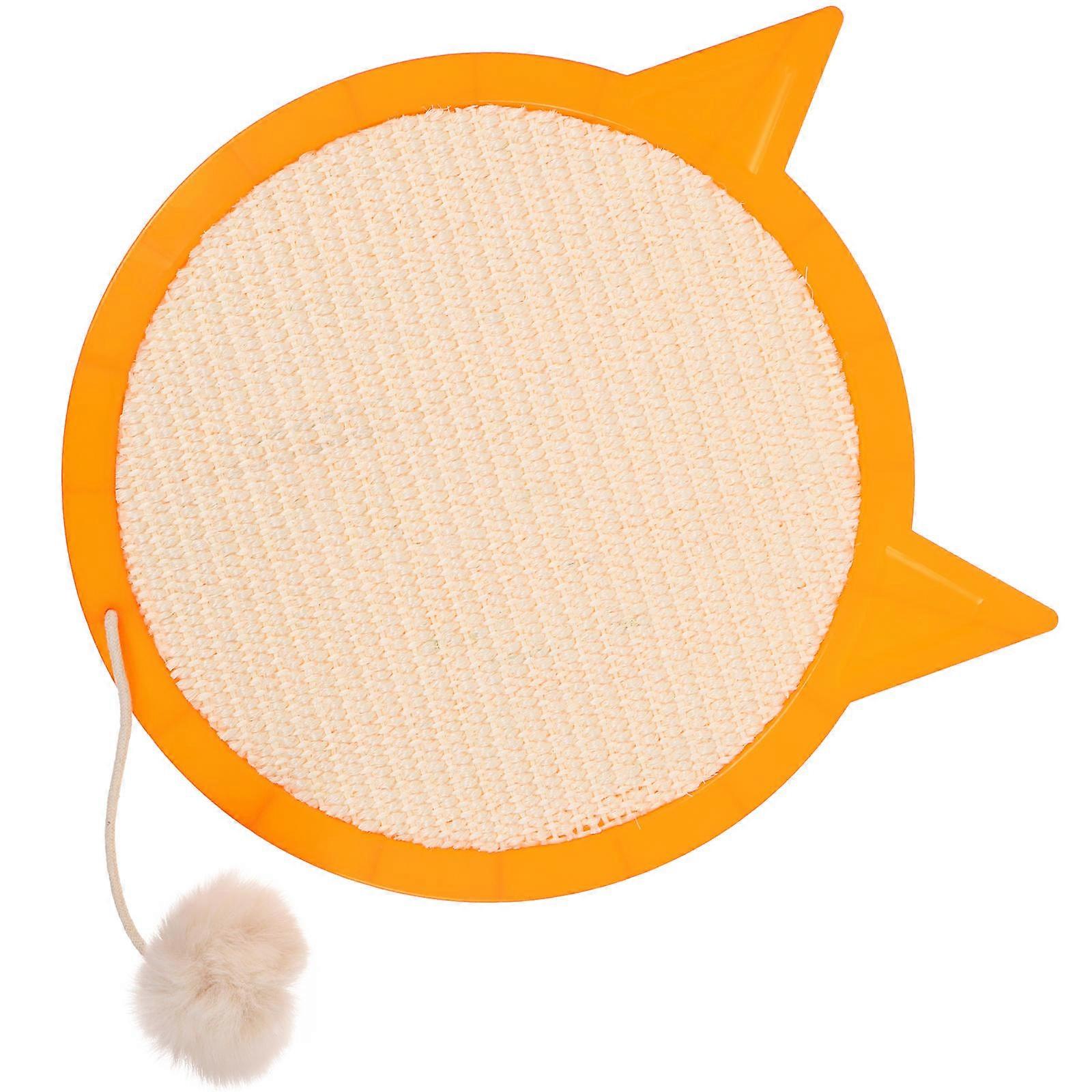 Cat Floor Scratching Pad Suction Cup Fixing Cat Kitten Claw Sharpening Home Use 29x32cm 1Set