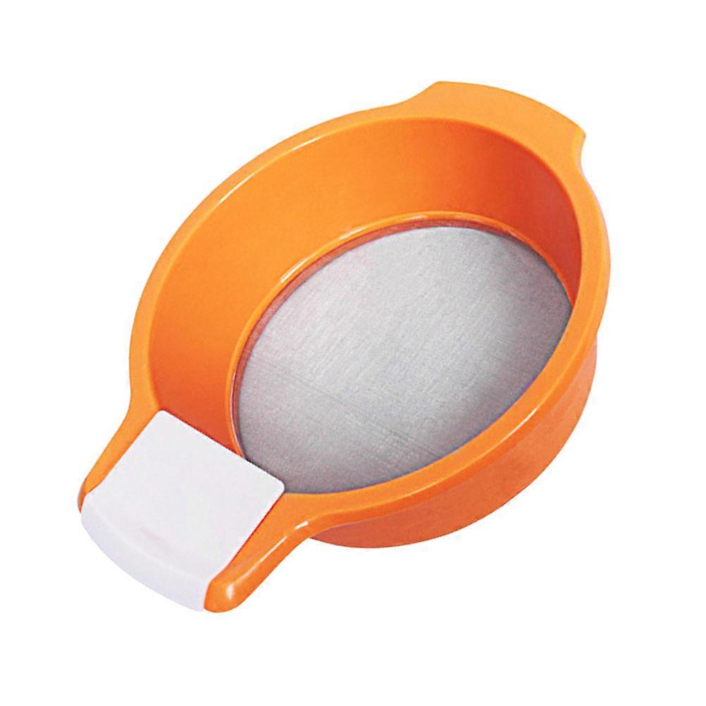 Flour Strainer Made of ABS and Stainless Steel for Baking Orange Color Perfect for Kitchen Use 1Pc