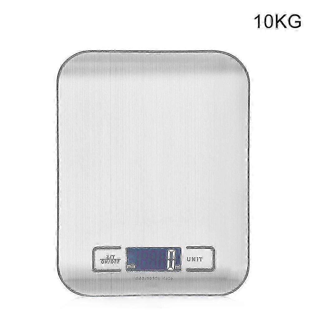 Portable Kitchen Electronic Scale with Stainless Steel and LCD Display, Suitable for Baking Weights up to 10kg