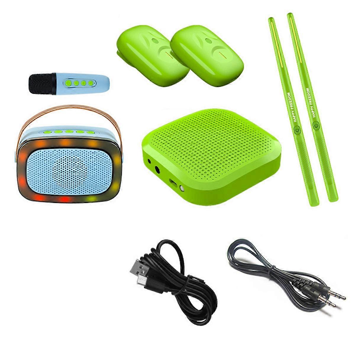 Air Drum Set 3D Motion Sensing Electronic Drum Kit with Drumsticks Pedals & Speaker for Adults and K
