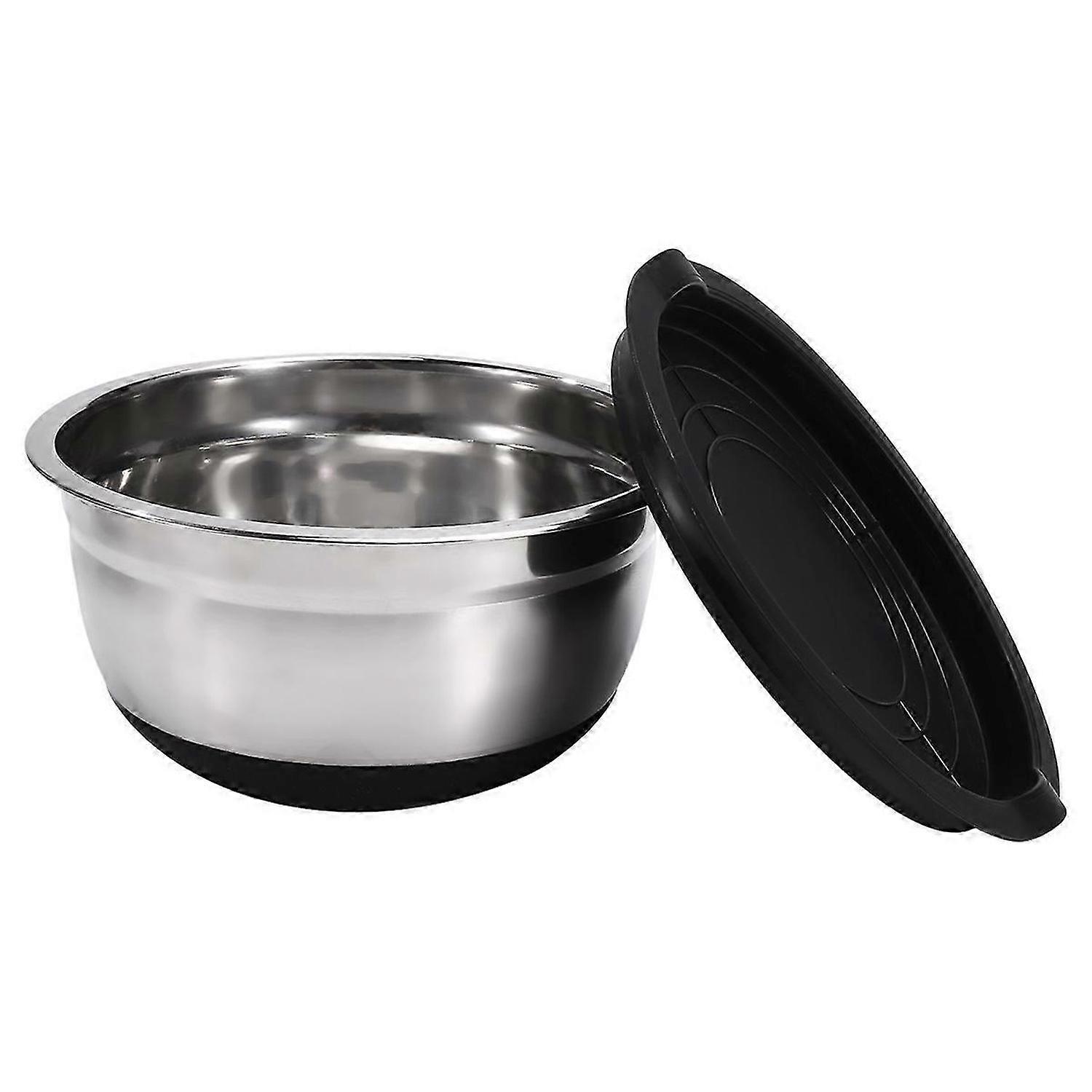 Stainless Steel Mixing Bowls Salad Bowl Non-Slip Stackable Serving Bowl with Airtight Lids for Kitch