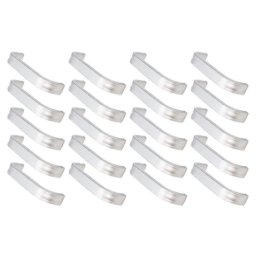 Kitchen Knobs For Cupboards Modern Cabinet Knobs Furniture Handles Silver 6.8X1CM Rectangular Design 20Pcs