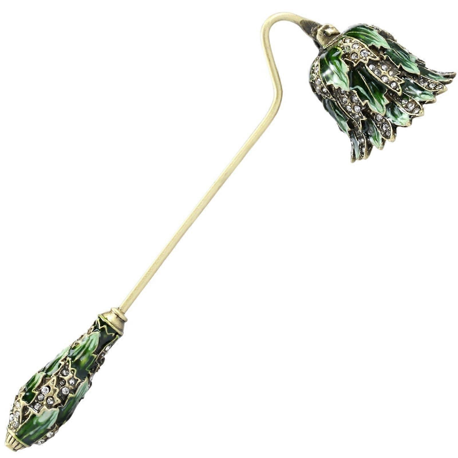 Kerzenlöscher 2 Pcs Green Candle Snuffer with Handle Retro Style for Home Decor Elegant Candle Extinguishers