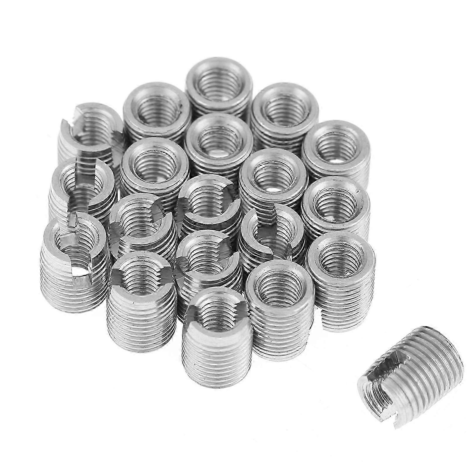 20pcs Stainless Steel Self Tapping Slotted Screw Thread Insert M3 x 6mm