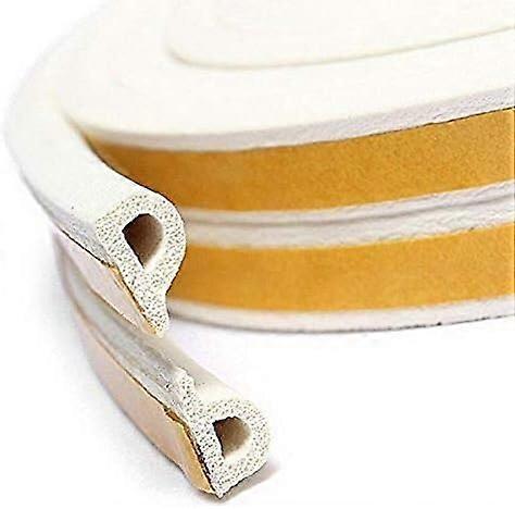 Door Sealing Strip 5M Type P Self Adhesive for Windows and Doors, Grey and White Options, Weatherproof Sealing Solution