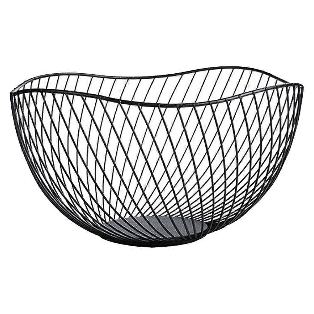 Stylish Iron Fruit Holder Snack Storage Simple Design Home Use 9.6×9.6×4.9in 1Set