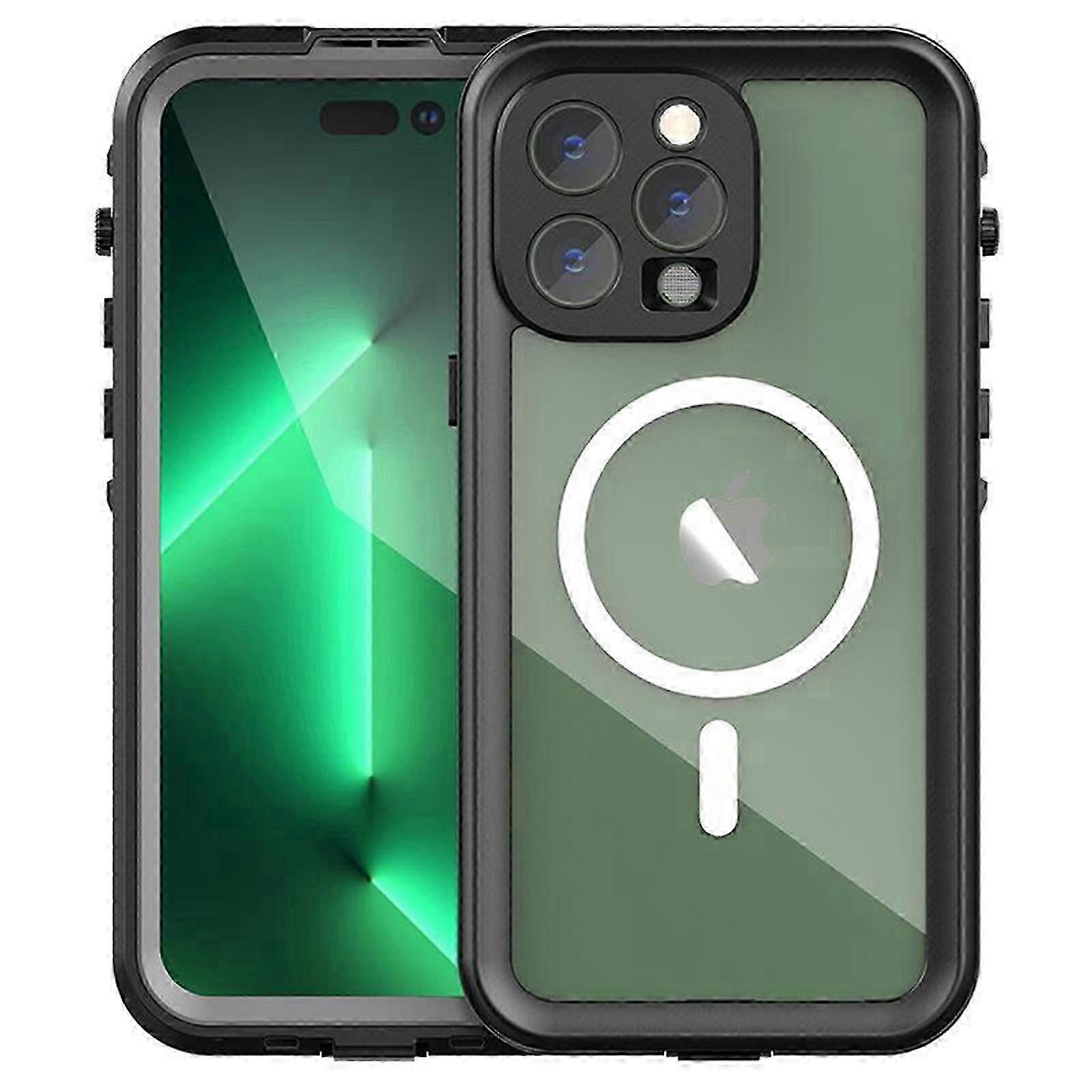لهاتف iPhone 15 Pro Max / 15 Ultra Waterproof ، جراب هاتف مقاوم للصدمات مقاوم للغبار 15 Pro Max مع واقي شاشة ، غطاء واقي لكامل الجسم