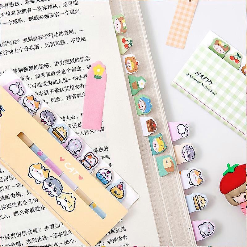 120sheets /Set Kawaii Sticky Tab Note Page Marker Writable and Repositionable File Flags