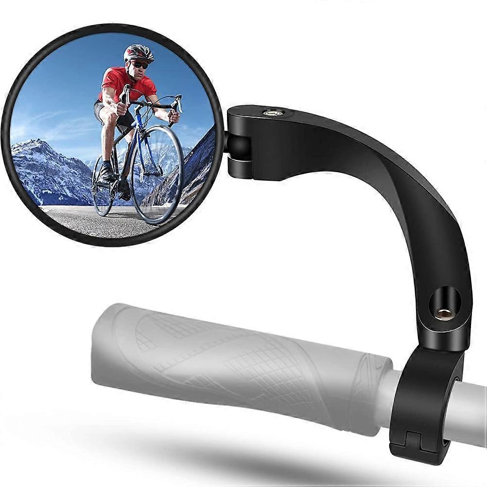 360 Degree Adjustable Rotatable Handlebar Wide Angle Cycling Rear View Convex Mirror for Mountain Road Bike