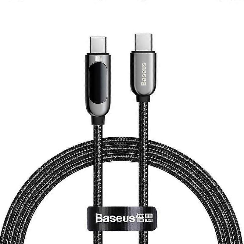 Baseus 100W LED Display USB-C to USB-C PD Power Delivery Cable E-mark Chip Fast Charging Data Transfer Cord Line