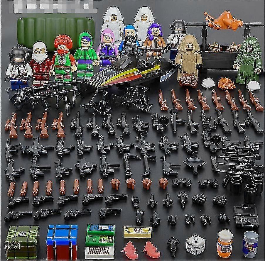 Building Blocks Military Figures Survival Special Police Puzzle Assembling Boy Toys