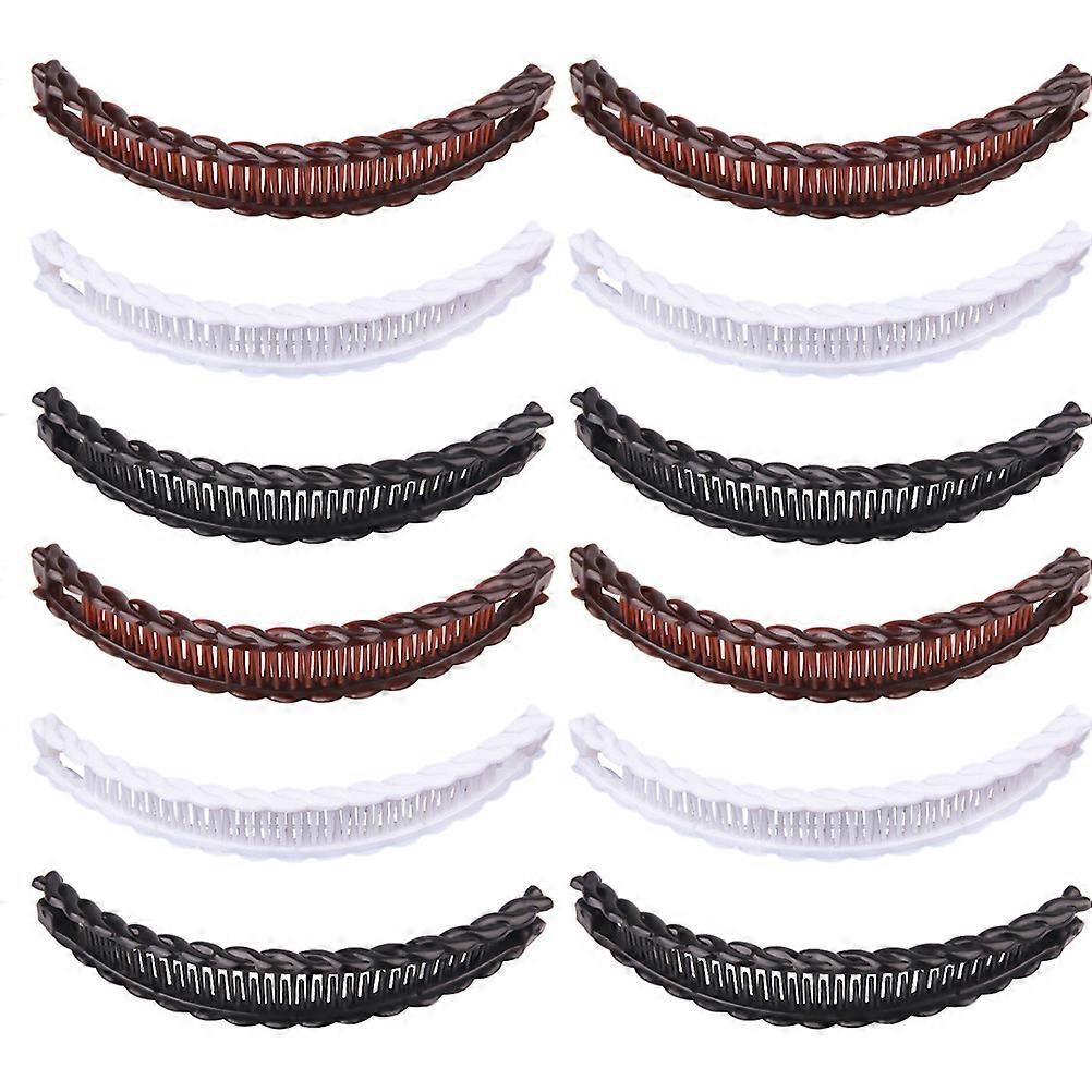 Hair Comb Clips Personal Use Multi-Functional Plastic 15x2 Cm 12Pcs