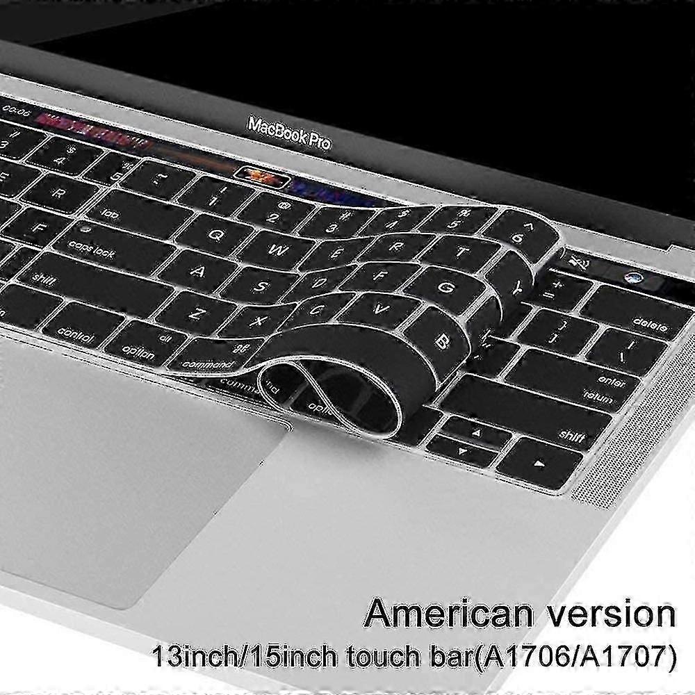 Ultra Thin Keyboard Protector Compatible With Macbook Pro With Touch Bar 13/15 Inch (a1706 / A1707) Skin -us Layout