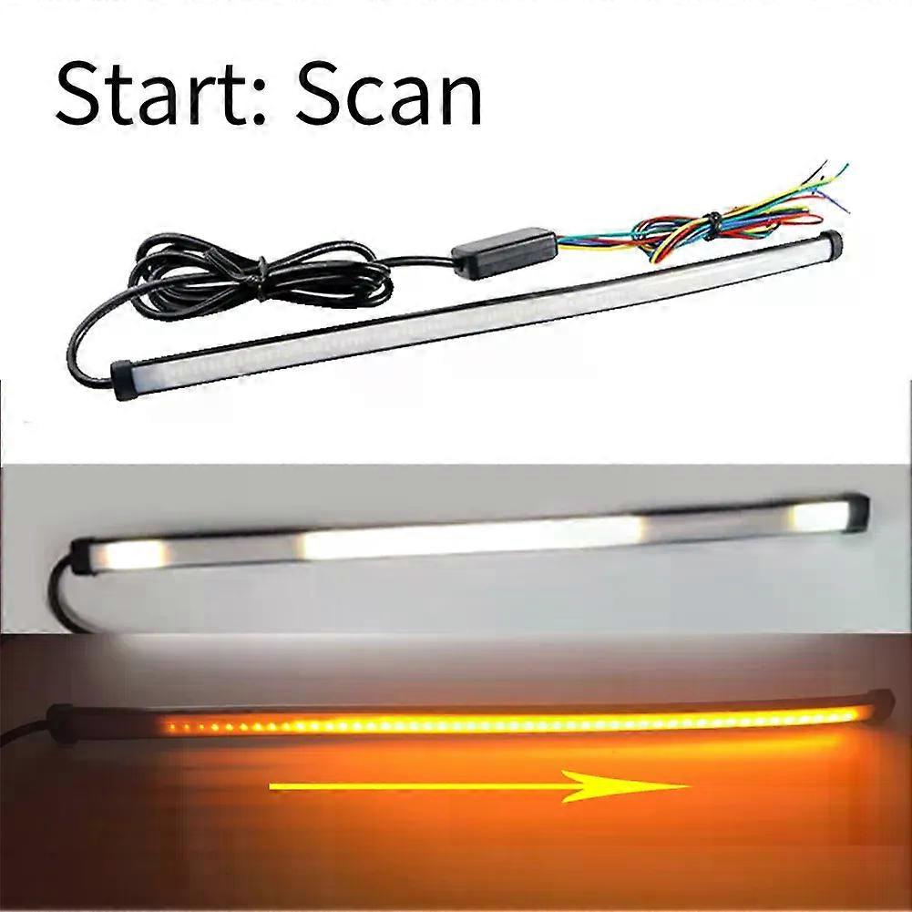 1PCS Motorcycle LED Strip Light 20CM Motorcycle Tail Light Start Scan Auto Turn Signal For Motorcycle Electronic Components