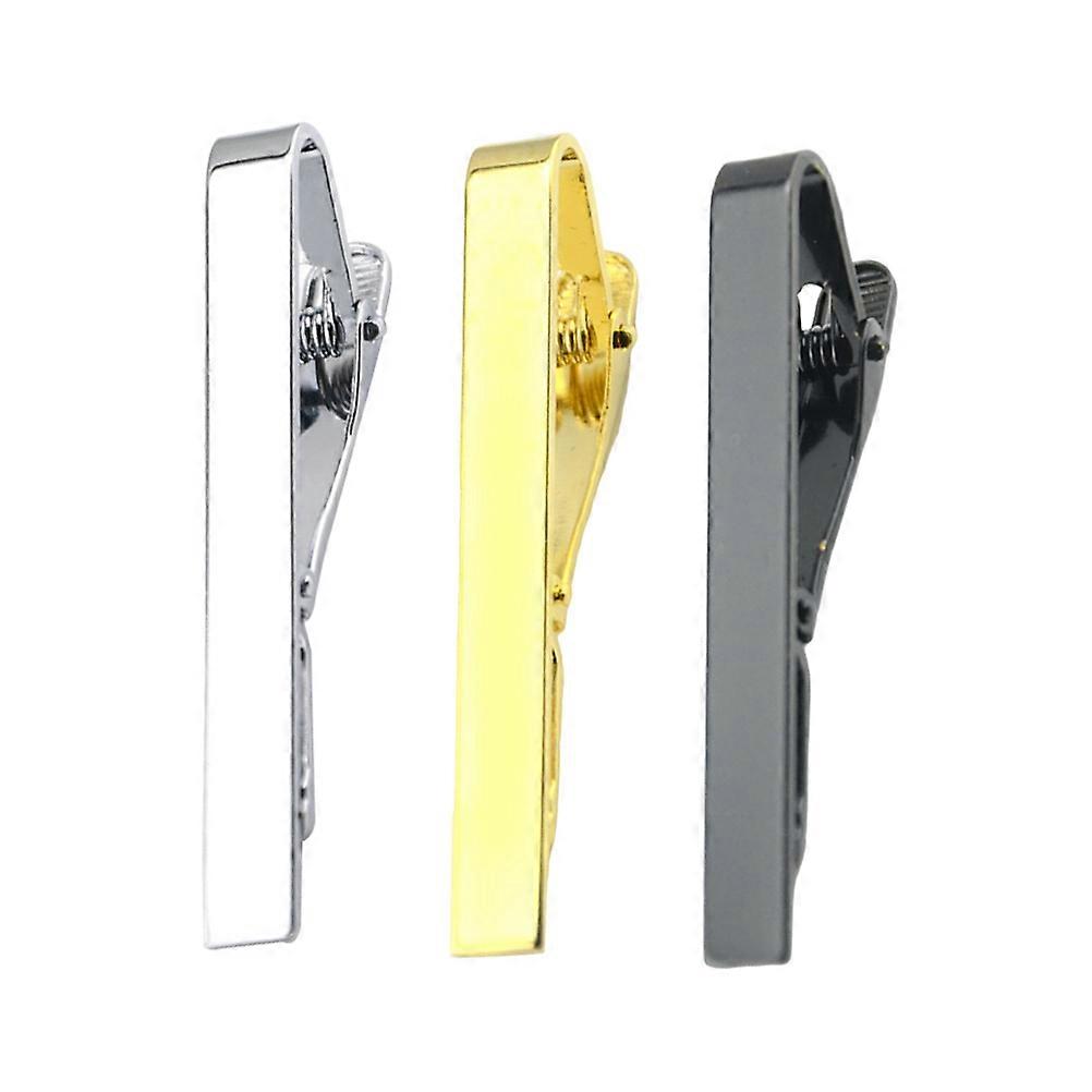 Fashion Metal Necktie Clasp Clip for Men and Women, Silver Simple Design with Spring Loaded Security to Prevent Swinging, Ensures Neat Appearance for
