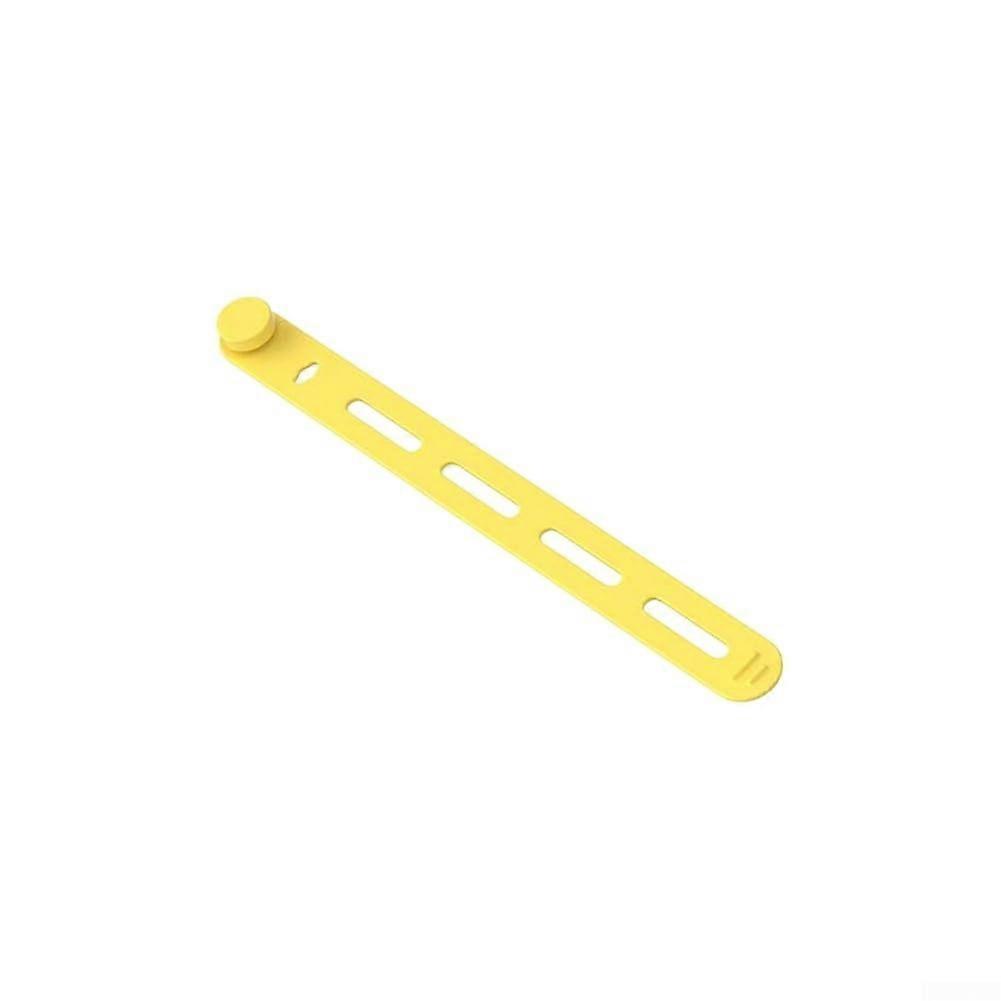 The mess with these 20 multifunctional silicone cable ties, suitable for any type of wire (yellow).