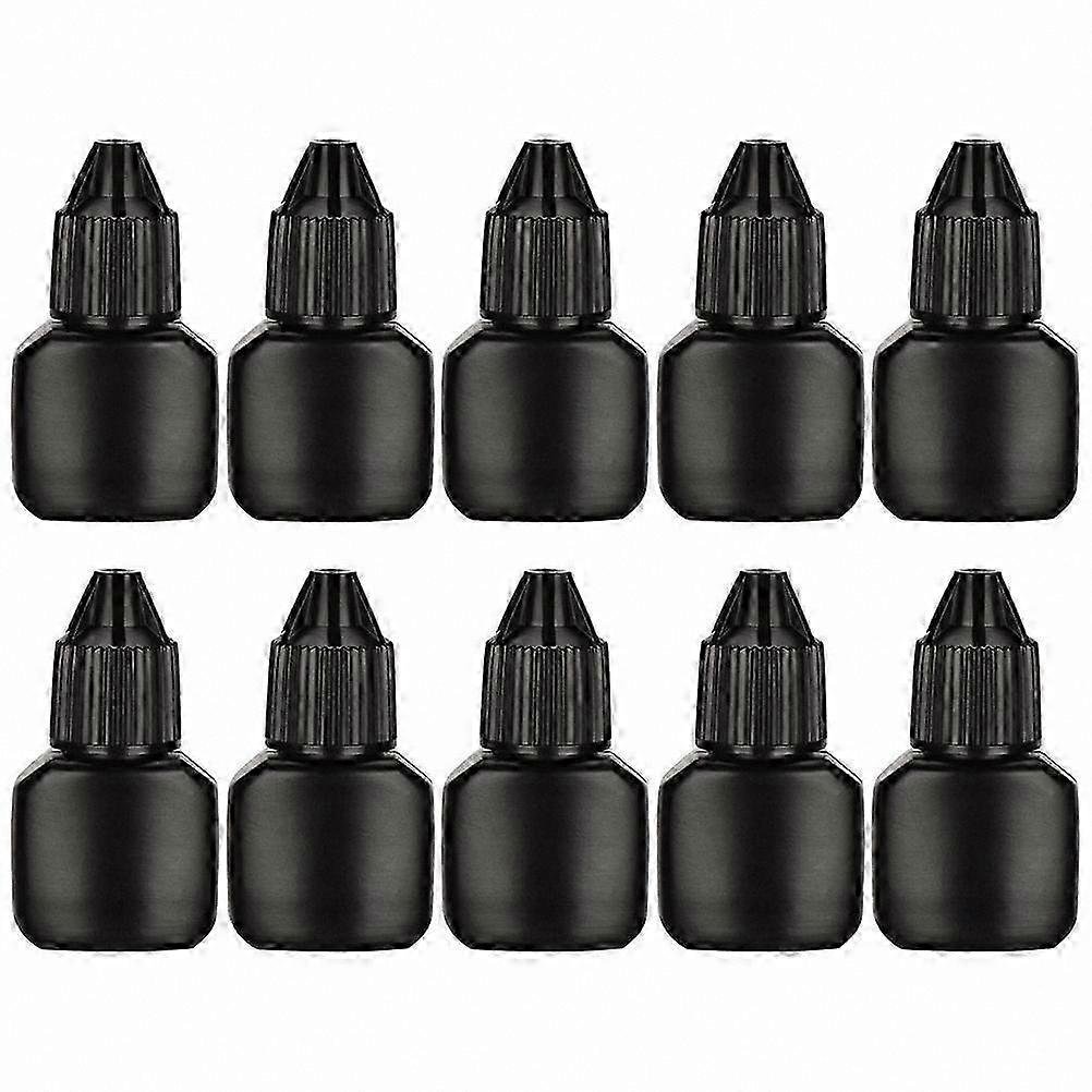 10-Pack Refillable Eyelash Glue Bottles with Stoppers for Home and Travel Use Portable Empty Containers for Grafting Lash Storage Solution