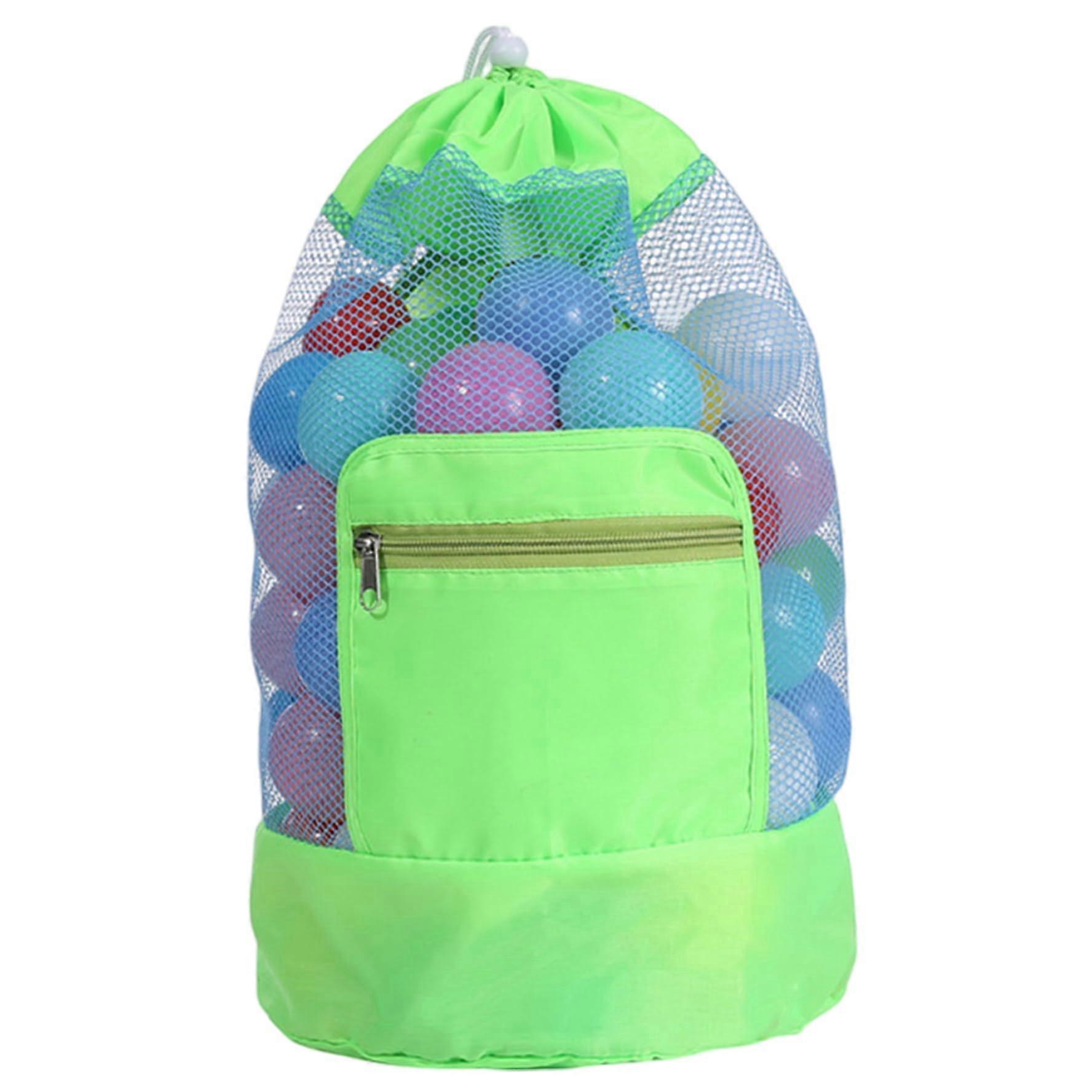 Beach Bag, Foldable and Portable Drawstring Mesh Backpack, Sandproof and Waterproof Pool Bag, Mesh Beach Bag for Outdoor, School, Travel Ref: 3597