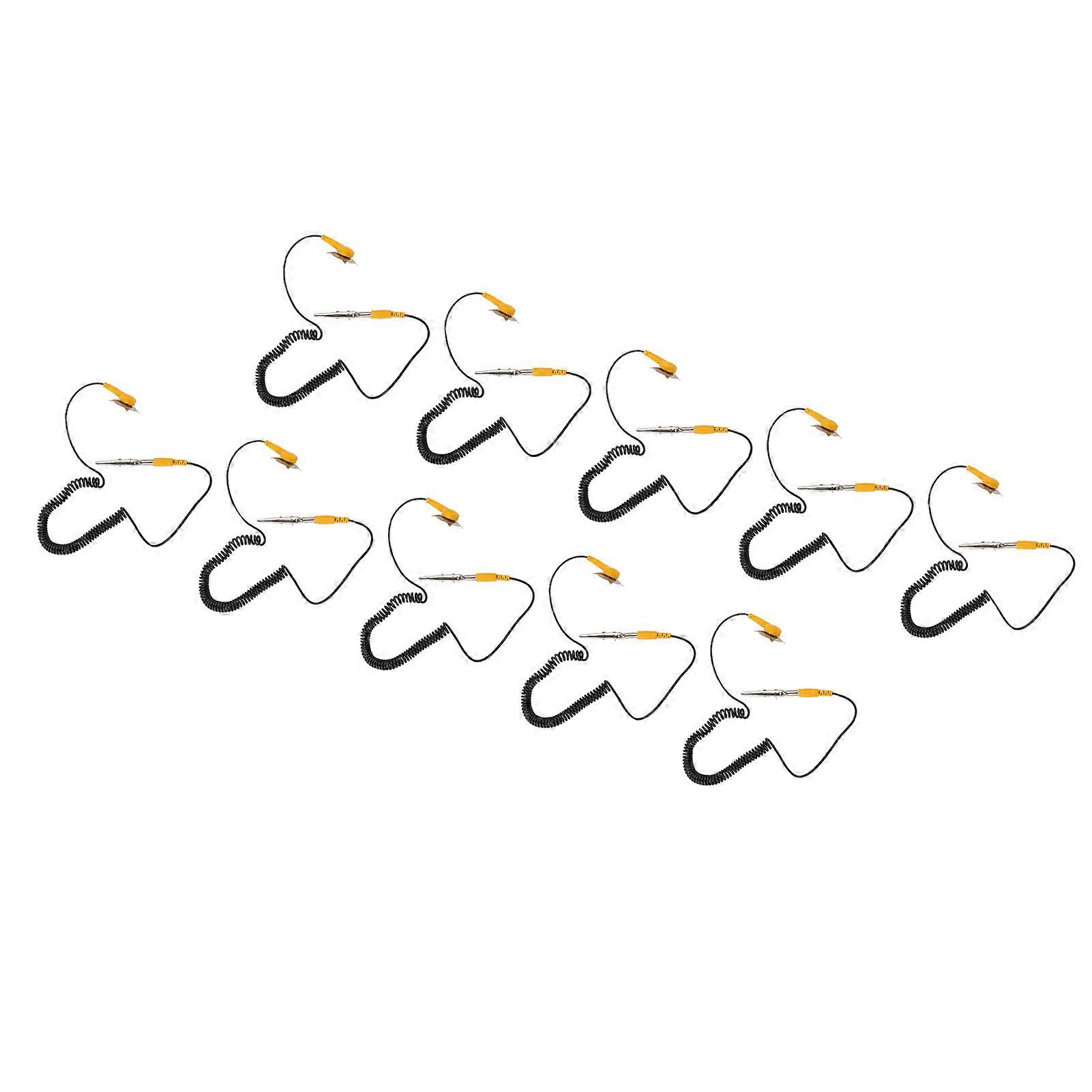 10Pcs Anti Static Grounding Wire Flexible Use Versatile Static Grounding Clamp Cord for Static Removing