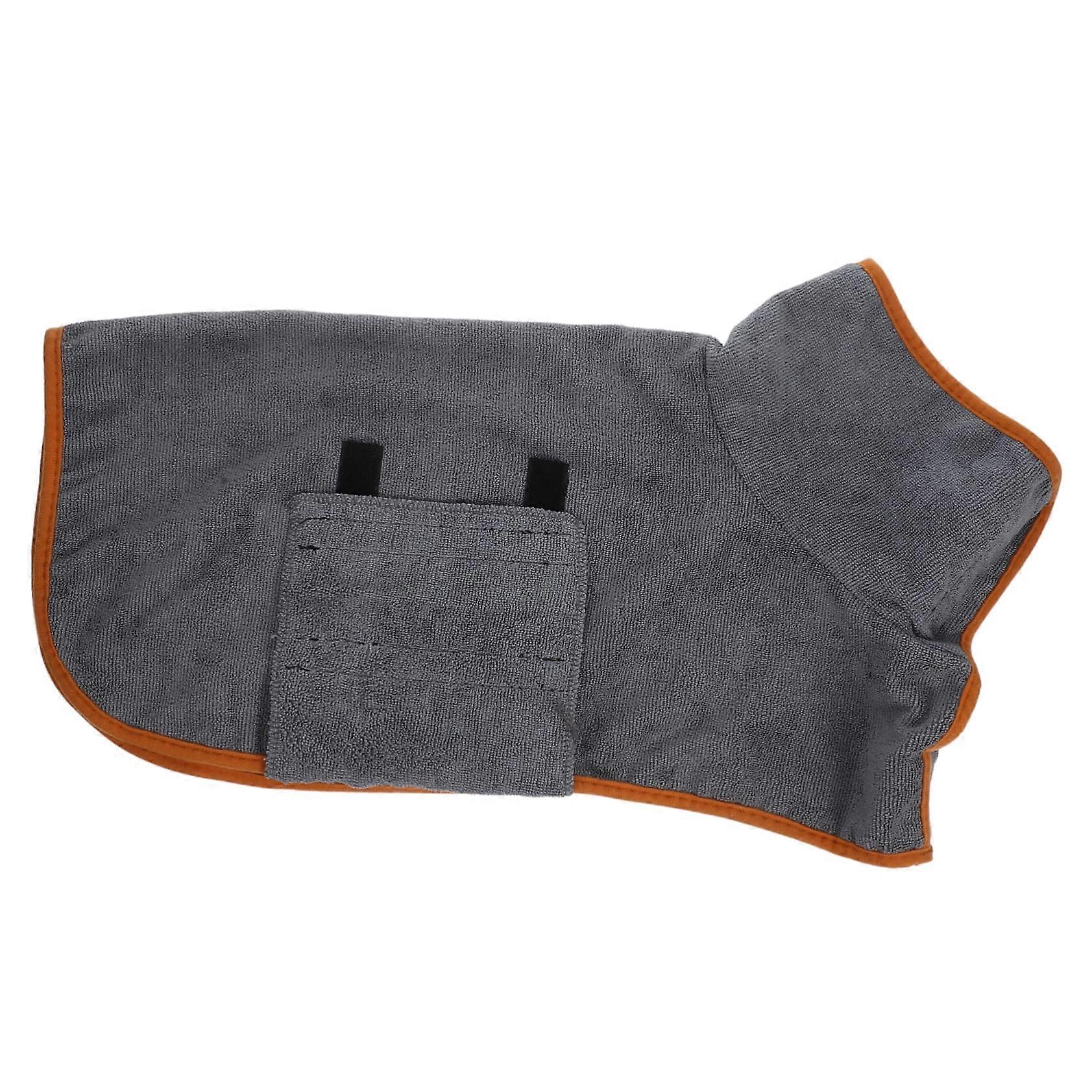 Dog Bathrobe for Cats Absorbent Towel for Small and Large Pets Lightweight Portable Design Universal Fit Gray
