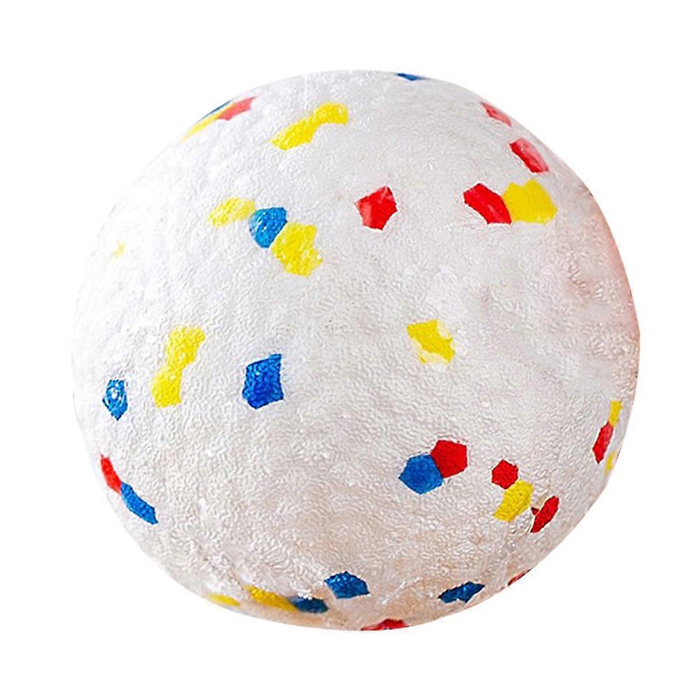 White TPU Chew Toy for Pets High Resilience Bite Resistant Indestructible Ball Small Size