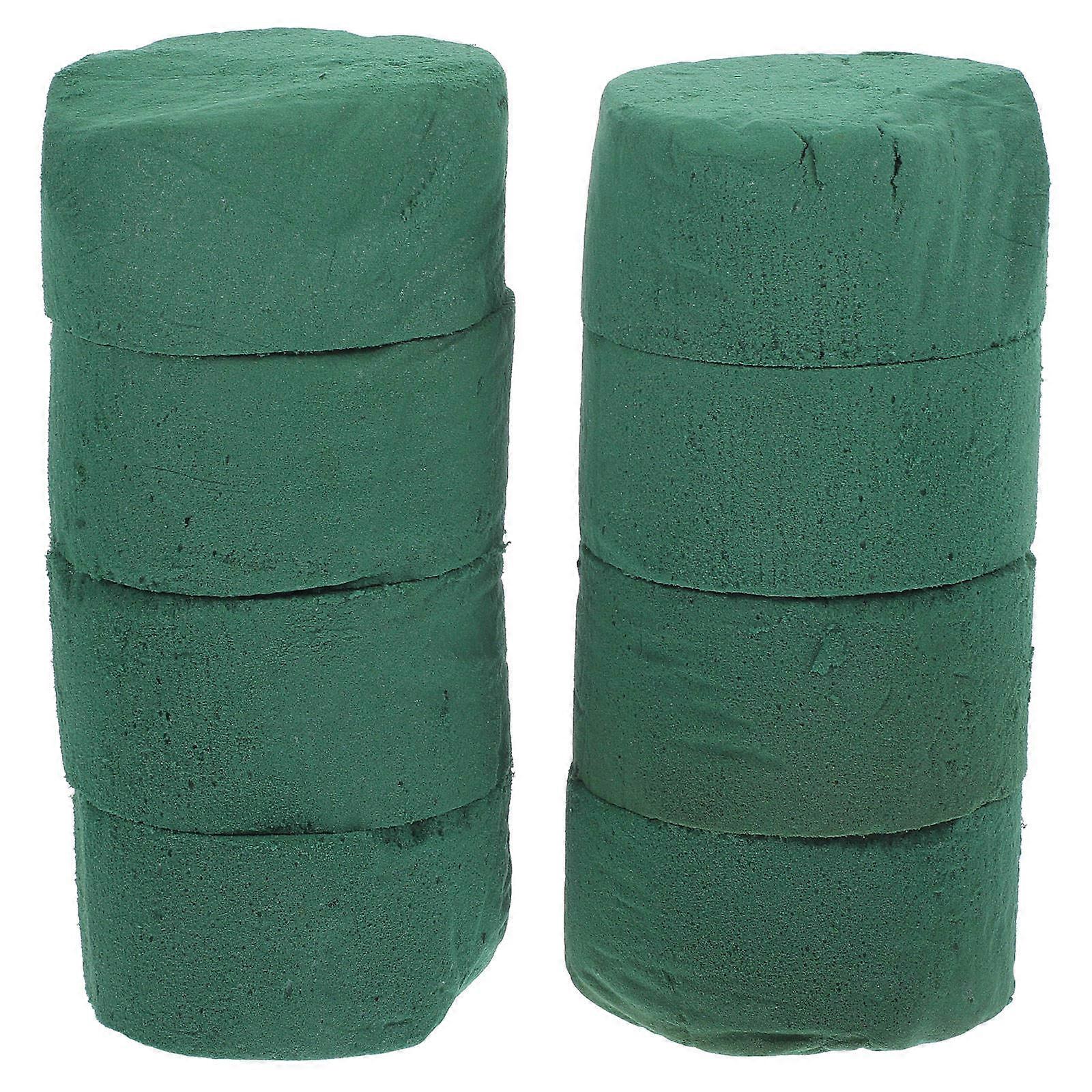 8pcs Round Flower Mud Blocks Strong Water Absorption Floral Holder for Crafts, Decoration and Beautiful Flower Arrangements Convenient and Safe