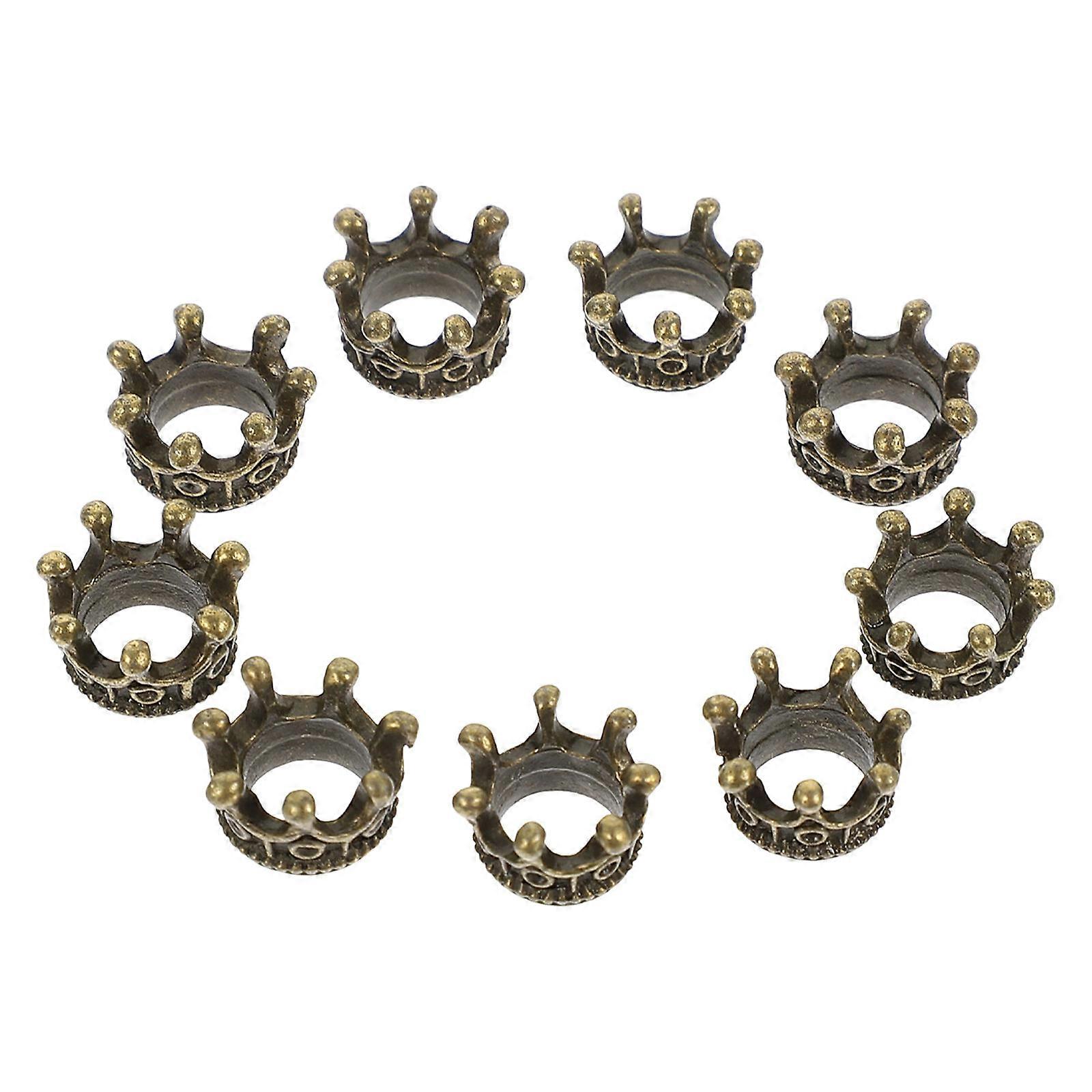 Crown Shape Alloy Charms for DIY Jewelry Making and Decor Multi Color Lightweight 100pcs