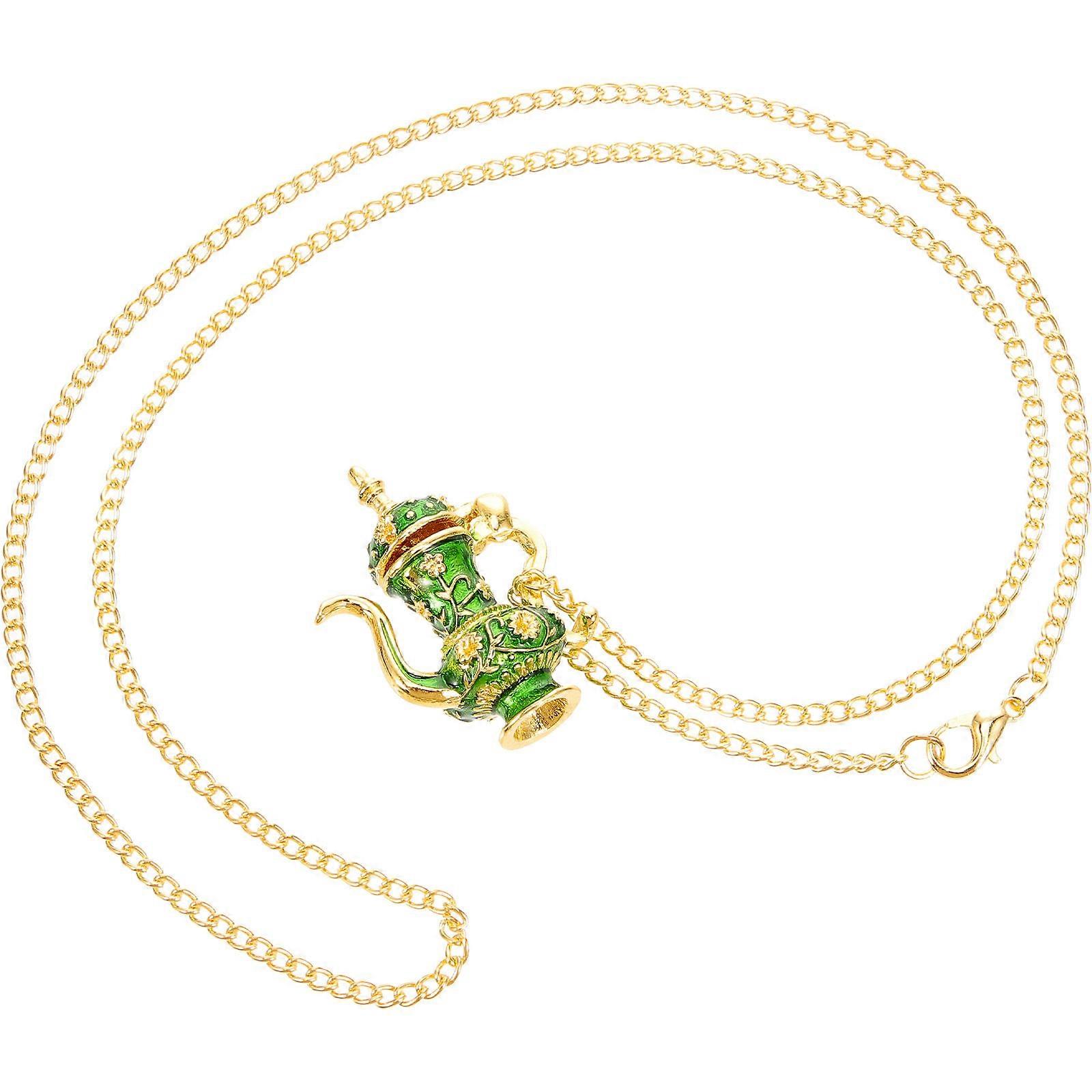 Sweater Chain Necklace Coffee Cup Pendants Women Anniversary Fine Texture 1Pack