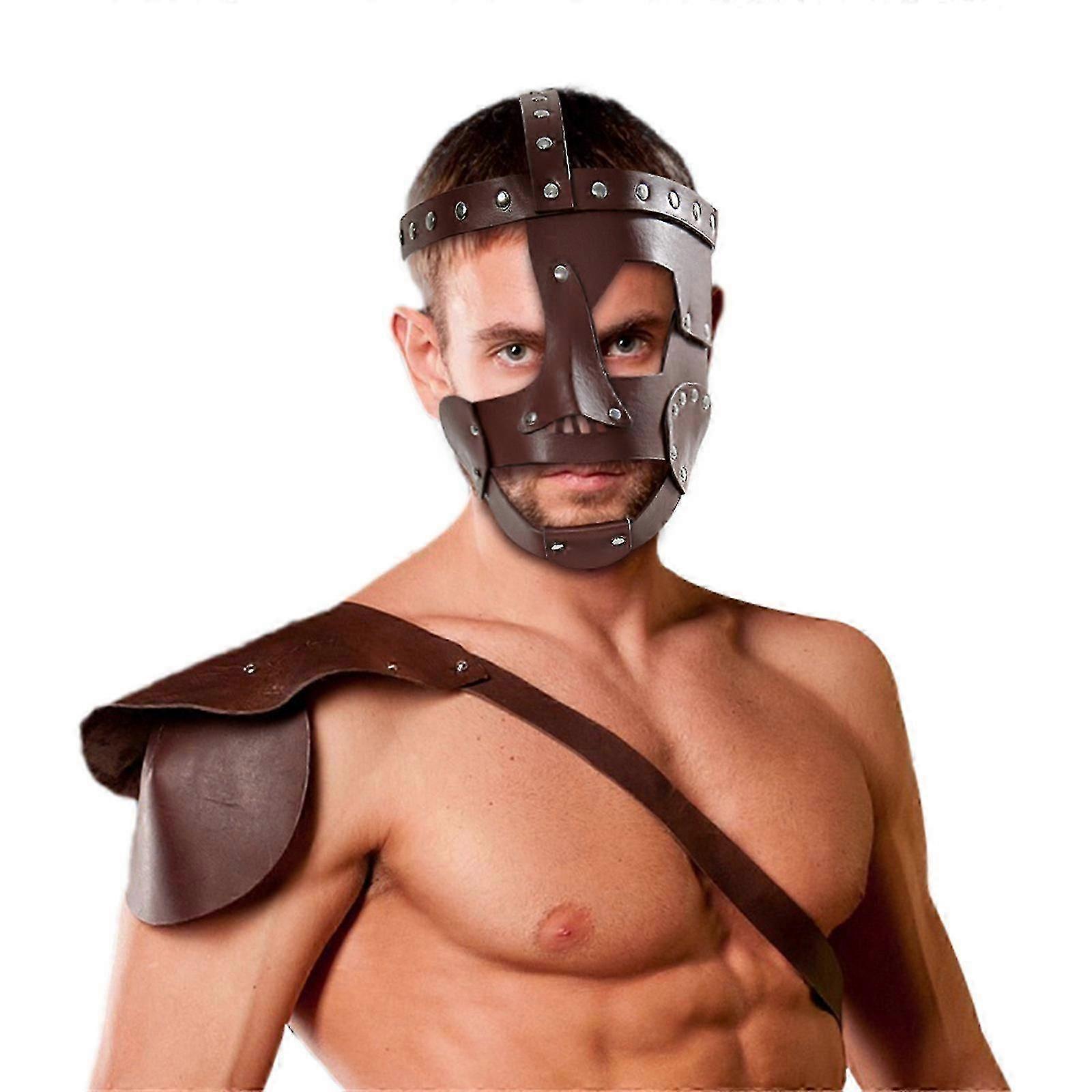 Leather Latex Masquerade Halloween Mask for Men's