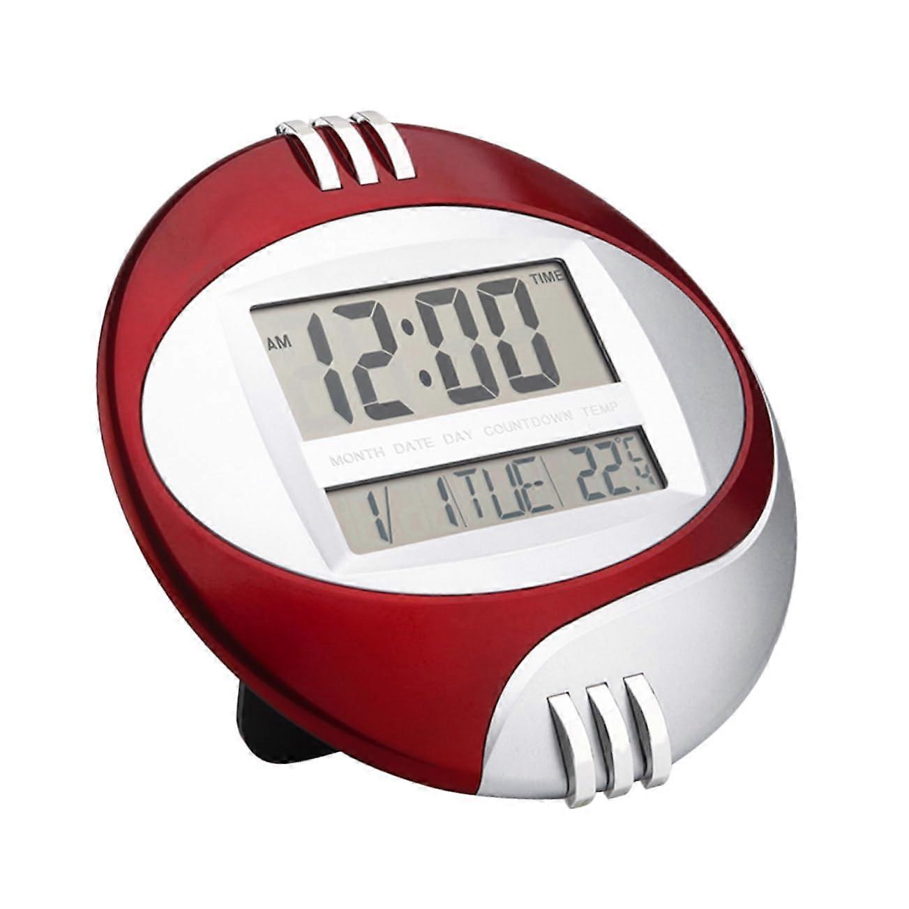 Digital Wall Clock Bedroom Floor Clock Meter Thermometer Humidity Meter Hygrometer Table Clock Wall Clock Display Digital Clock Desk Alarm Clock Red
