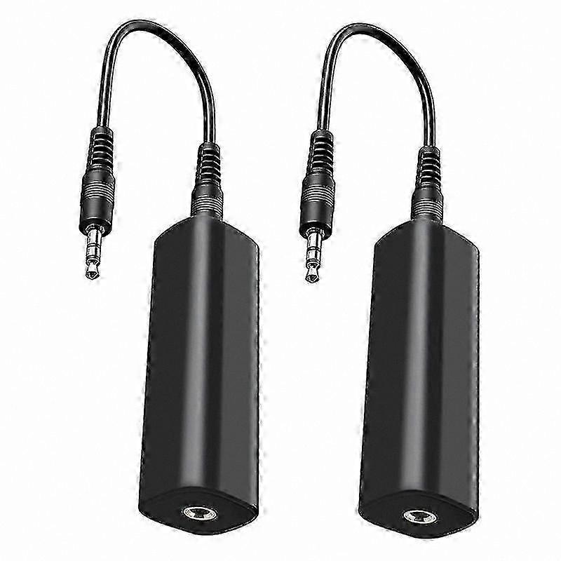 2-Pack Ground Loop Isolator with 3.5mm Cables for Car and Home o Systems