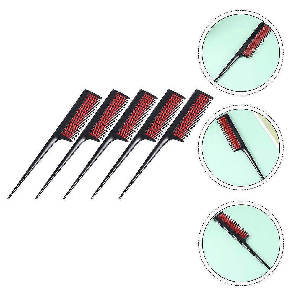 Durable Assorted Color Hair Dye Comb Set for Professional and Home Use ABS Material 5pcs