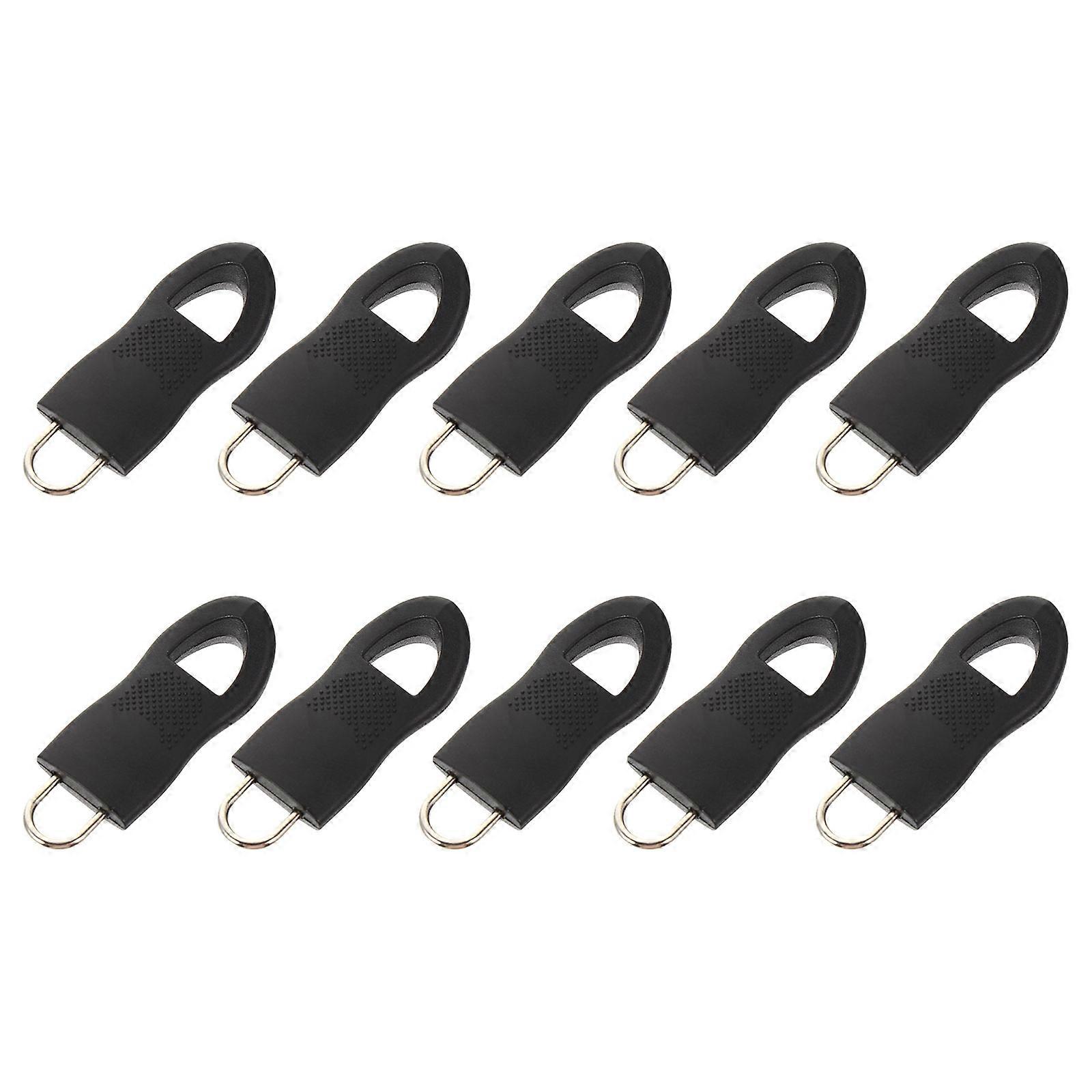 Replace Damaged Zippers Zipper Pull Tab Rectangular Shape For Daily Use Luggage Bags 3.50X1.50X0.50cm 10Pack