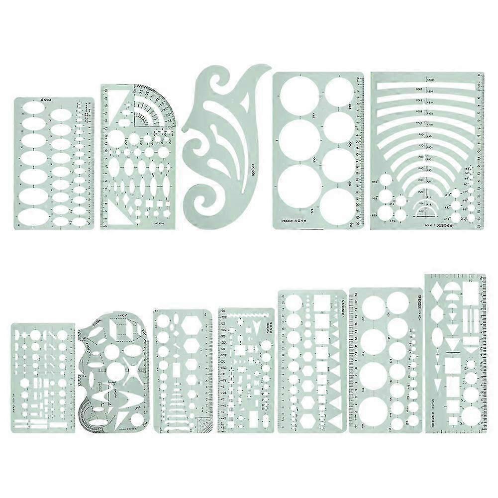 2025 Latest Model 12pcs Ruler Set Curve Shaped Grading Rulers for Sewing Pattern