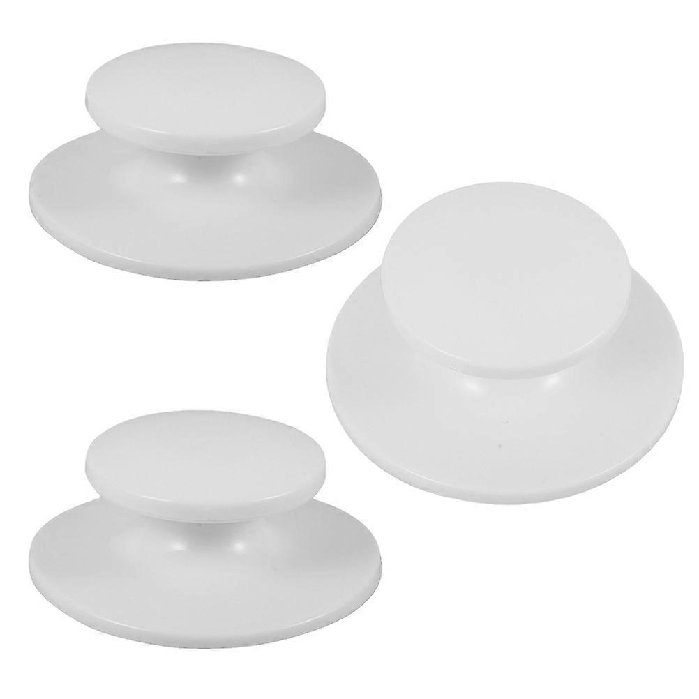 3pcs White Universal Pot Lid Replacement Knobs Heatproof Handle for Rice Cooker and Cookware