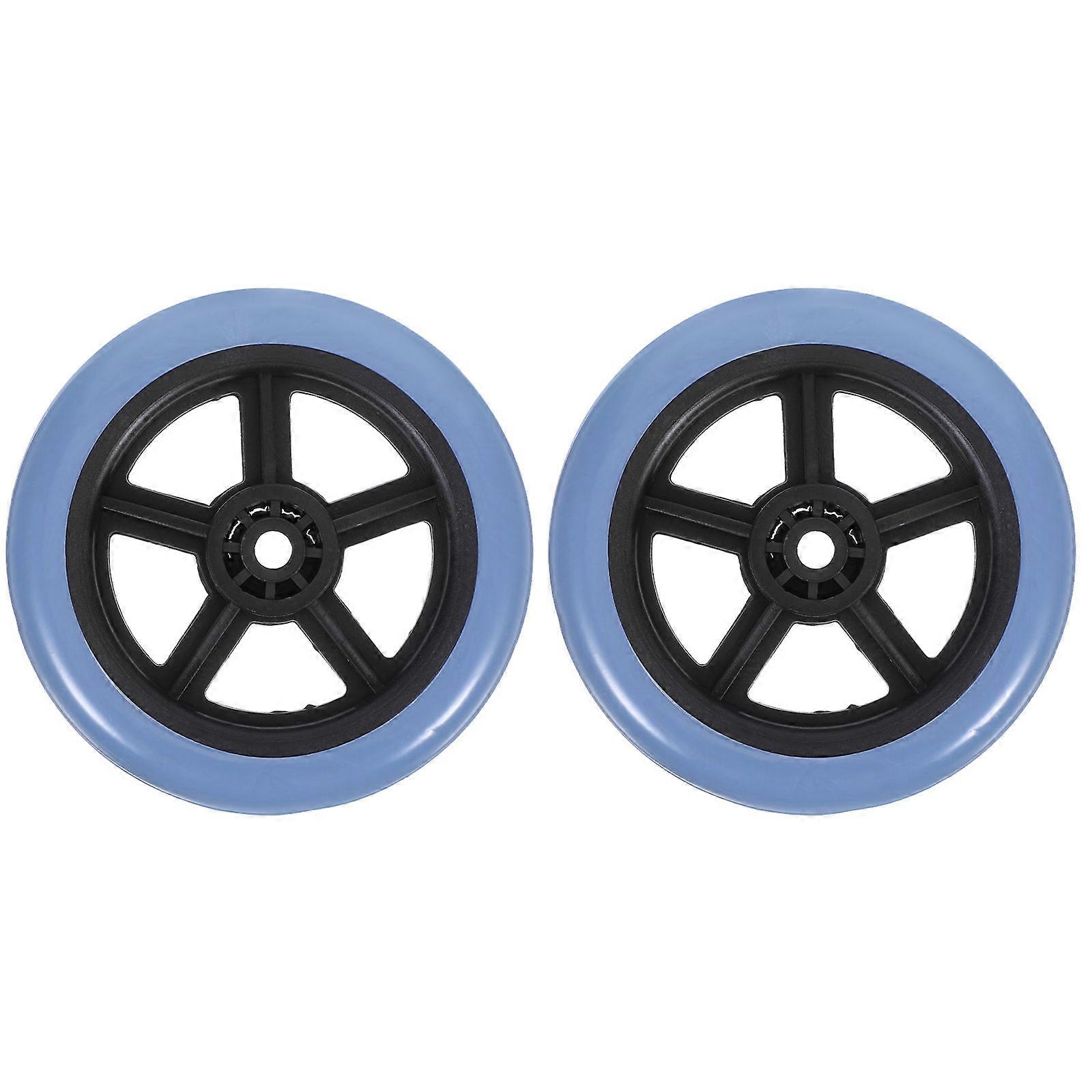 Round Shape 2Pcs Wheelchair Front Wheels Ideal For Indoor Use Offering Smooth Operation And Wear-resistant Qualities