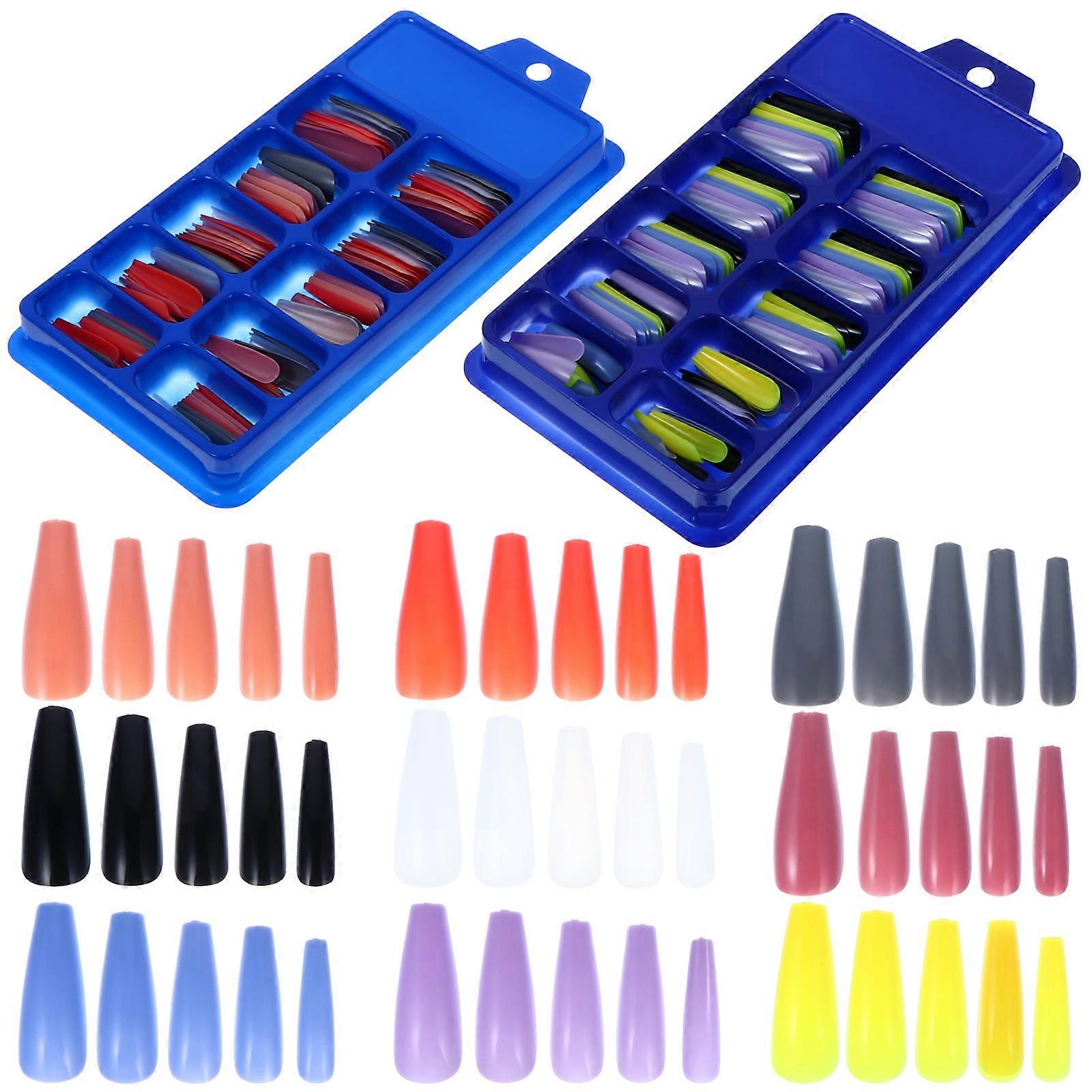 Ballet Design Colorful False Nail Sets For Nail DIY Lovers Featuring Durable ABS Material And 2 Sets