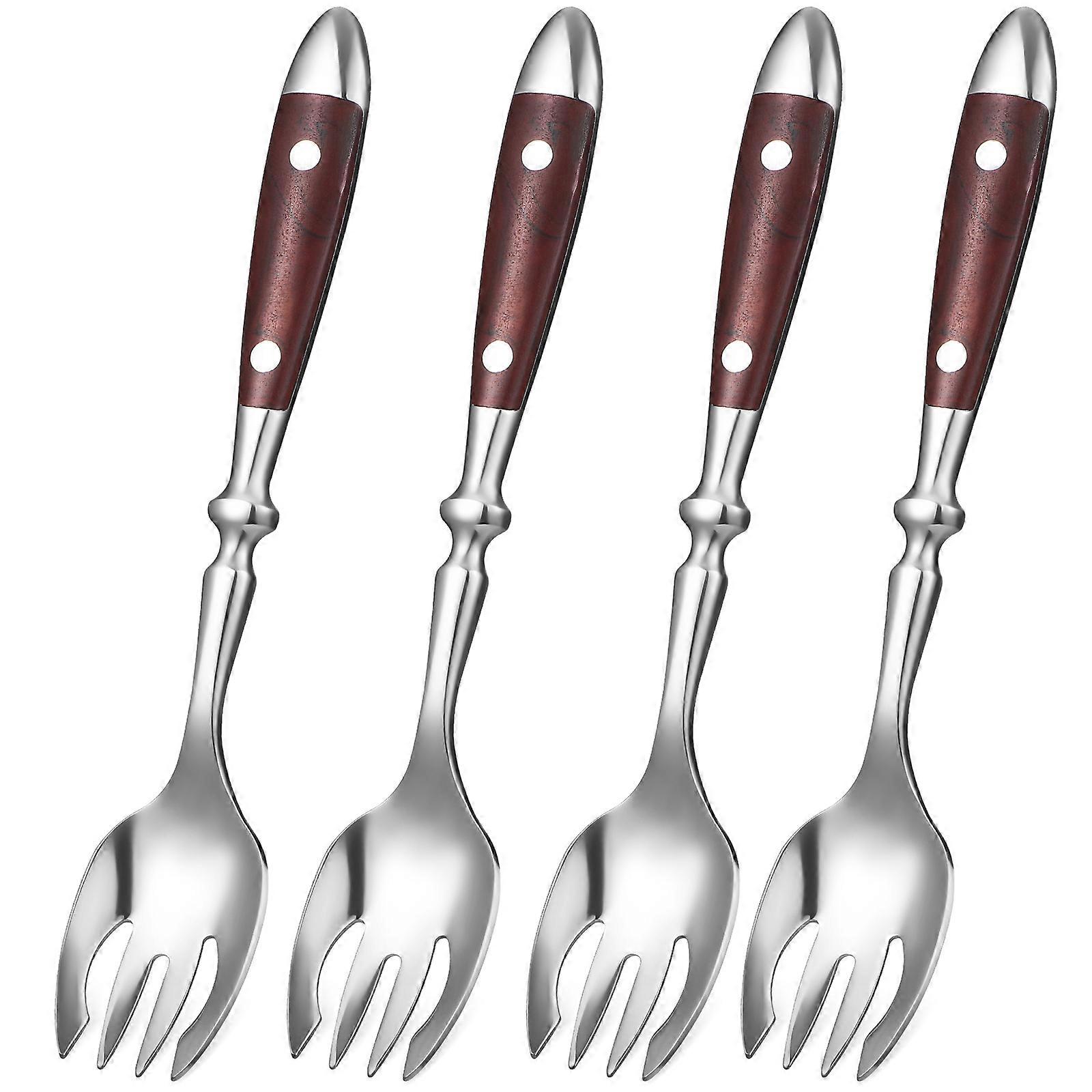 Sturdy Reusable Sporks with Ergonomic Handle for Kitchen Use 430 Stainless Steel Glossy Finish Multi Color