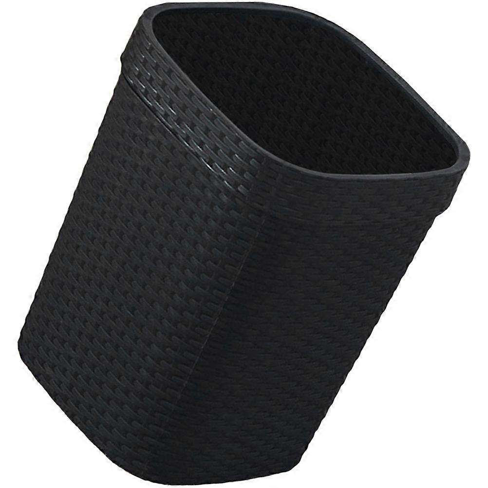 Imitation Rattan Woven Garbage CanWaste Container Office Waste Paper Bucket Trash Can