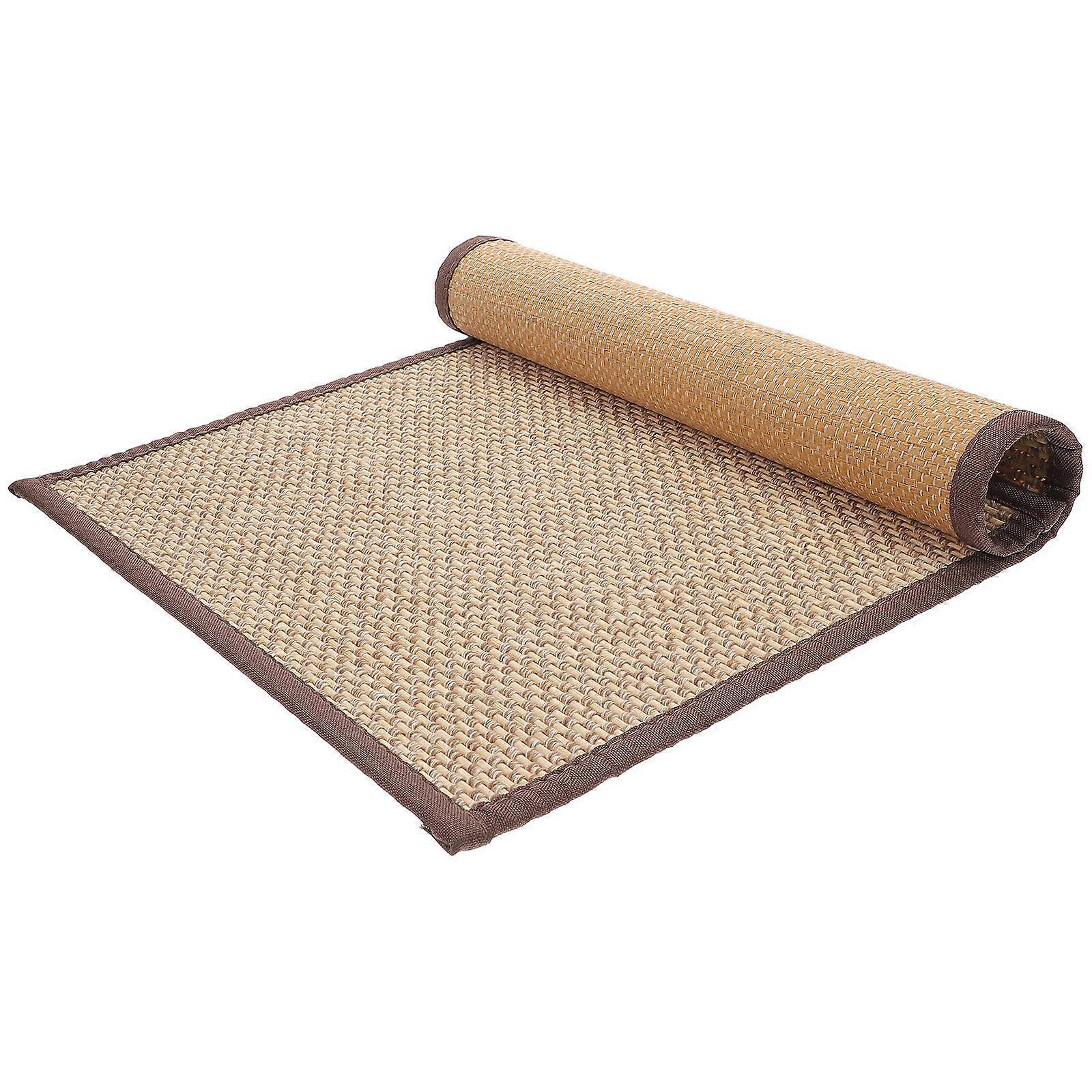 Khaki Floor Cushion for Indoor Use Sponge Material Perfect for Small Spaces and Meditation 18.5x18.5 Inches
