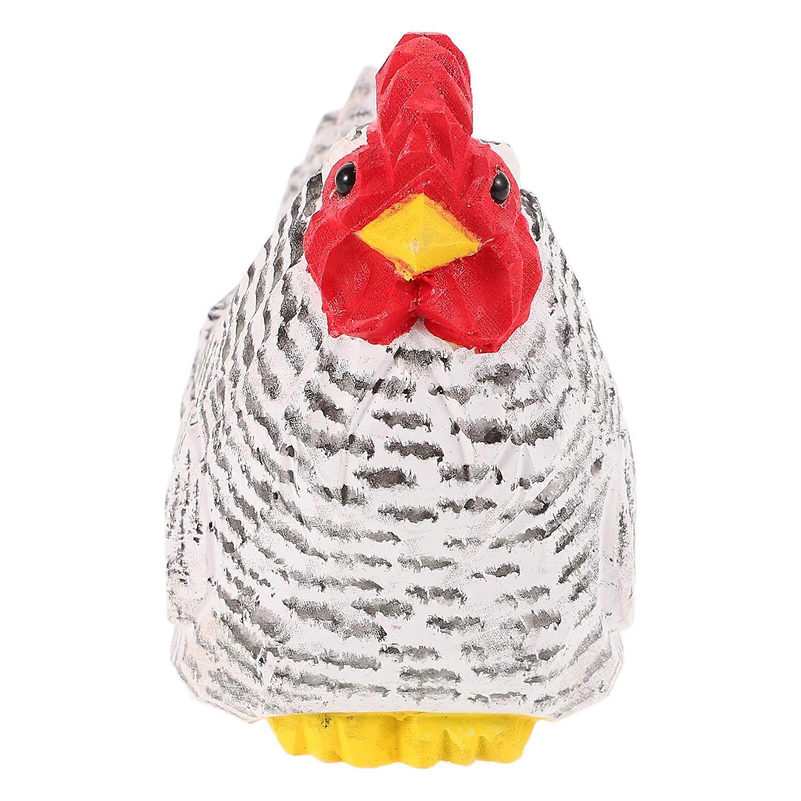 Handcrafted Multi Color Wooden Rooster Figurine for Home Decor Unique Decorative Chicken Statue 8.5 Inches