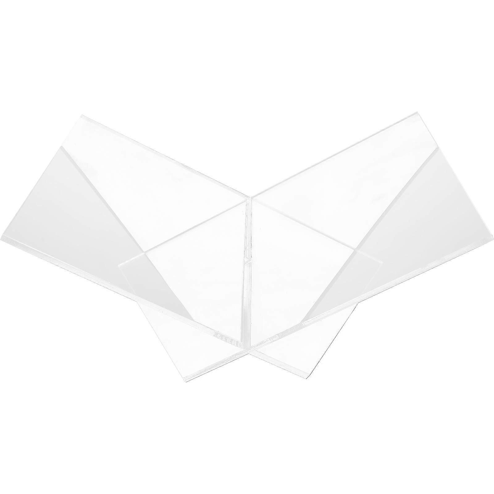 MLINS X Shaped Acrylic Book Stand for Coffee Table 1 Set Magazine Rack Bible Textbook Display Stand Book Page Holder for Countertop