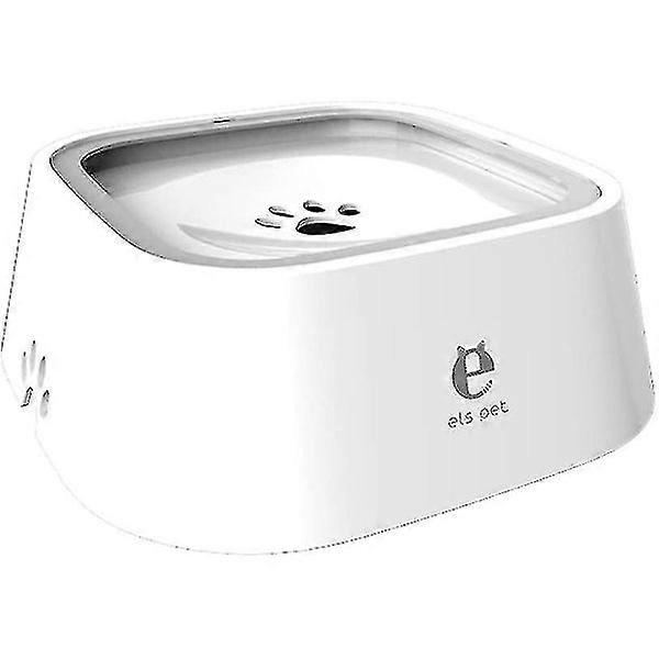 Pet Floating Water Bowl 1,5 l Automatischer Wasser- und Futternapf Slow Feeder Spill-Free