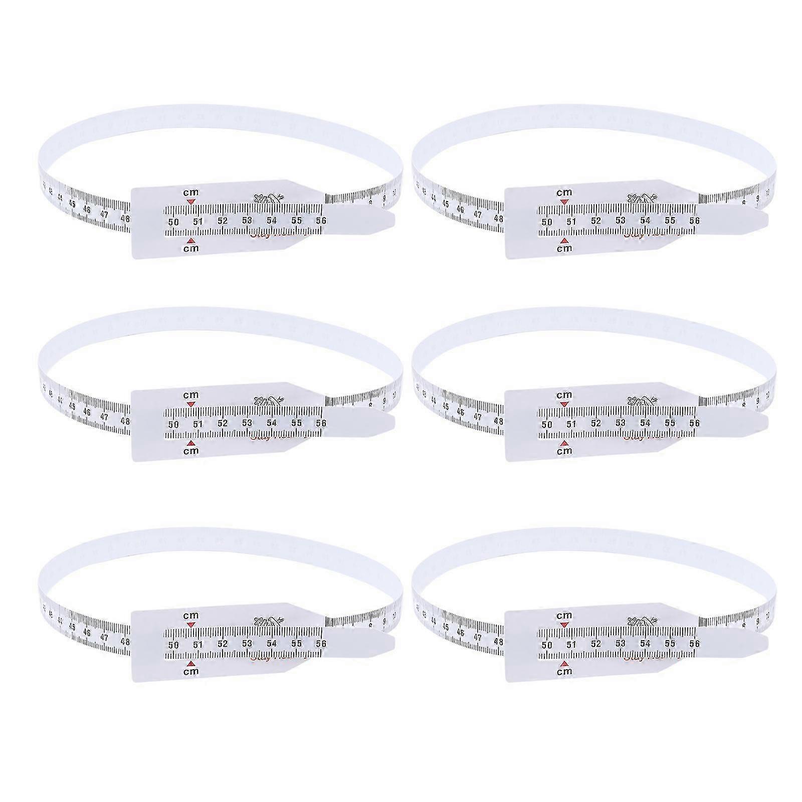 6 Pcs Double Back Tape Head Circumference Measure Ruler Newborn Head Tape Ruler Head Measurement Tape Cm Ruler Head
